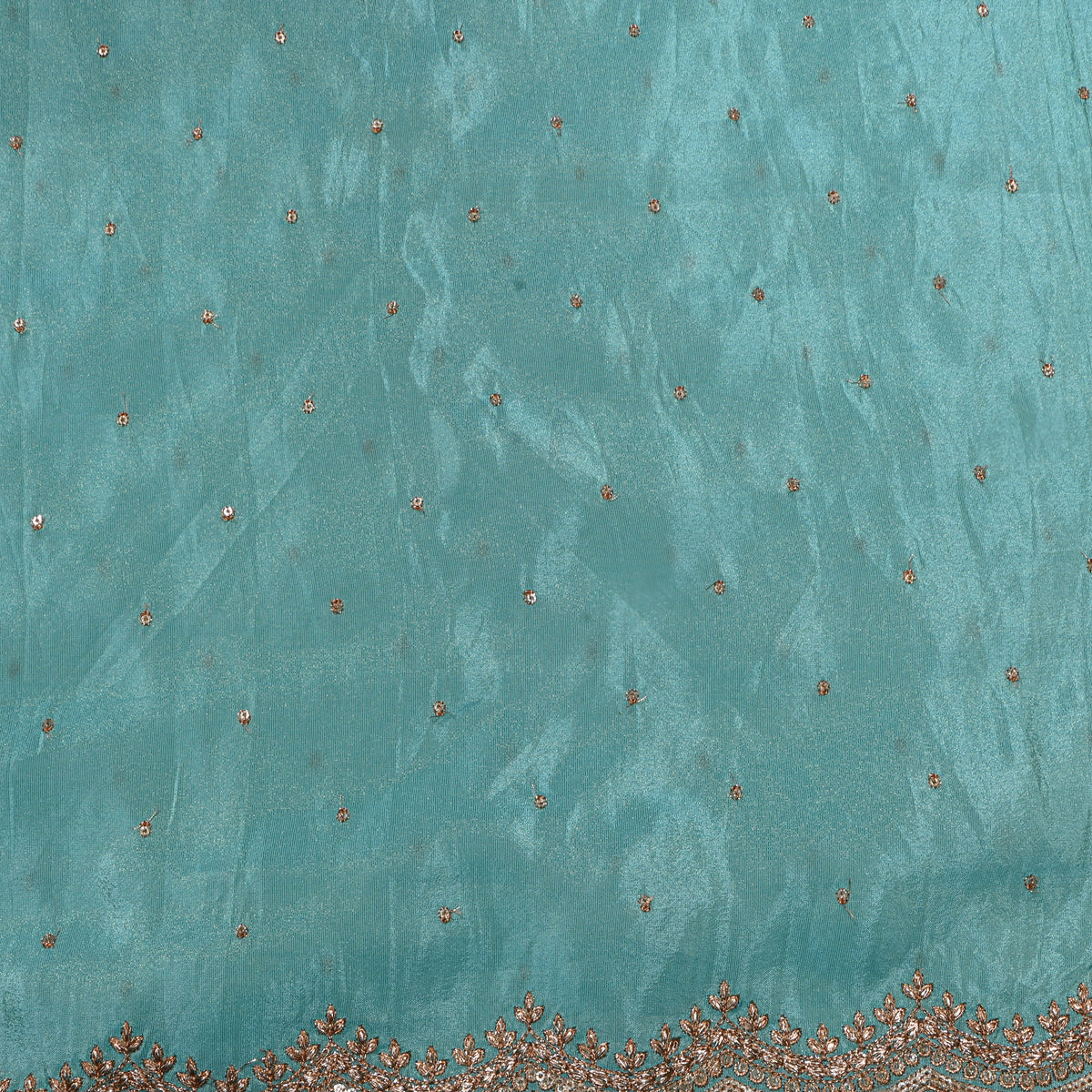 Jade Sequin Butti Embroidery Tissue Fabric
