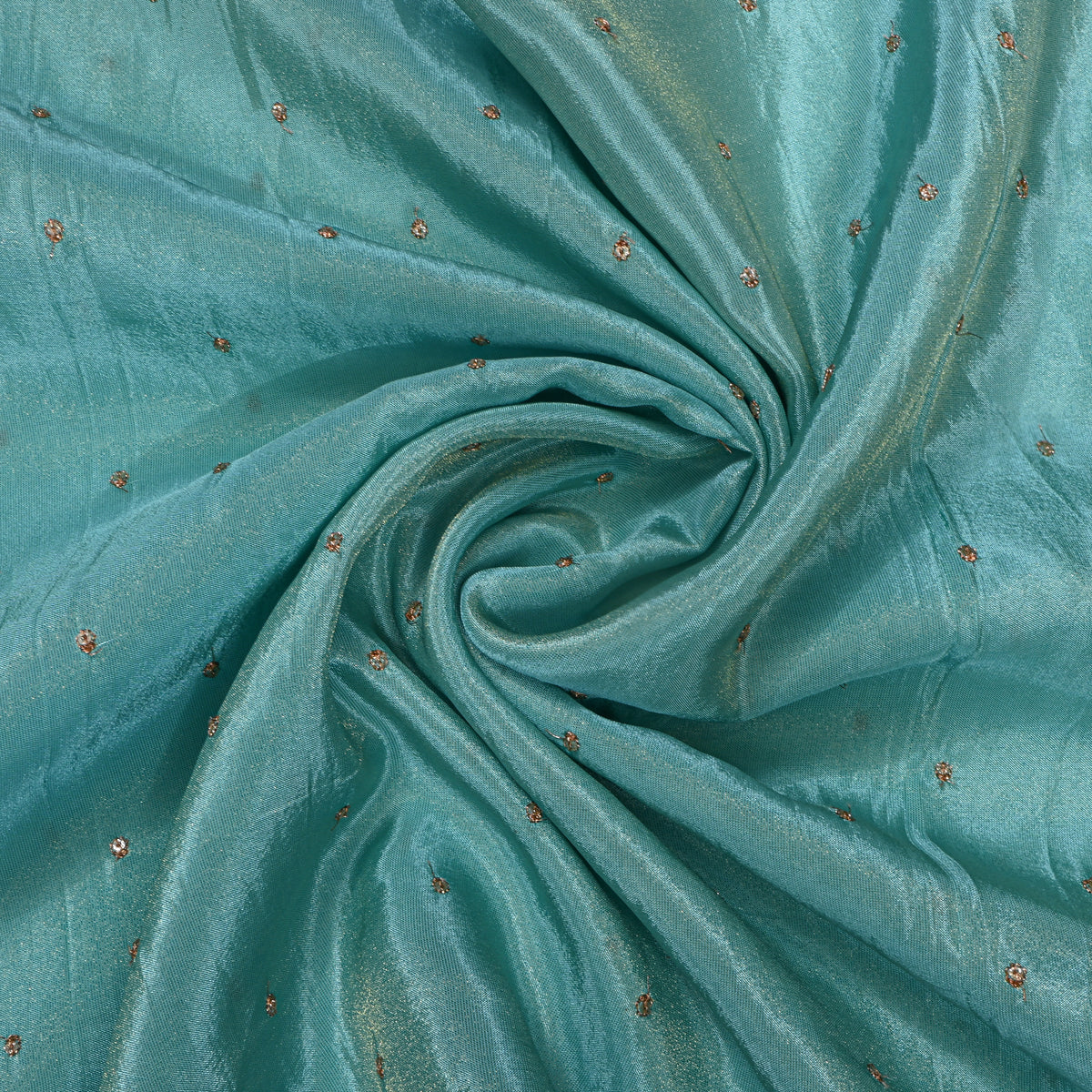 Jade Sequin Butti Embroidery Tissue Fabric