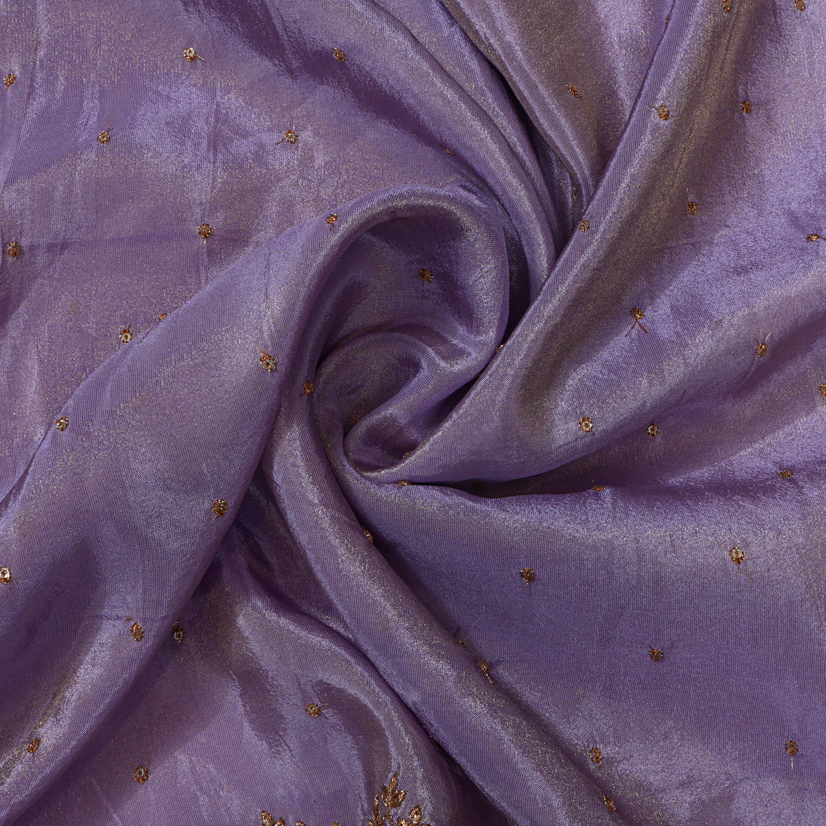 Lavender Sequin Butti Embroidery Tissue Fabric