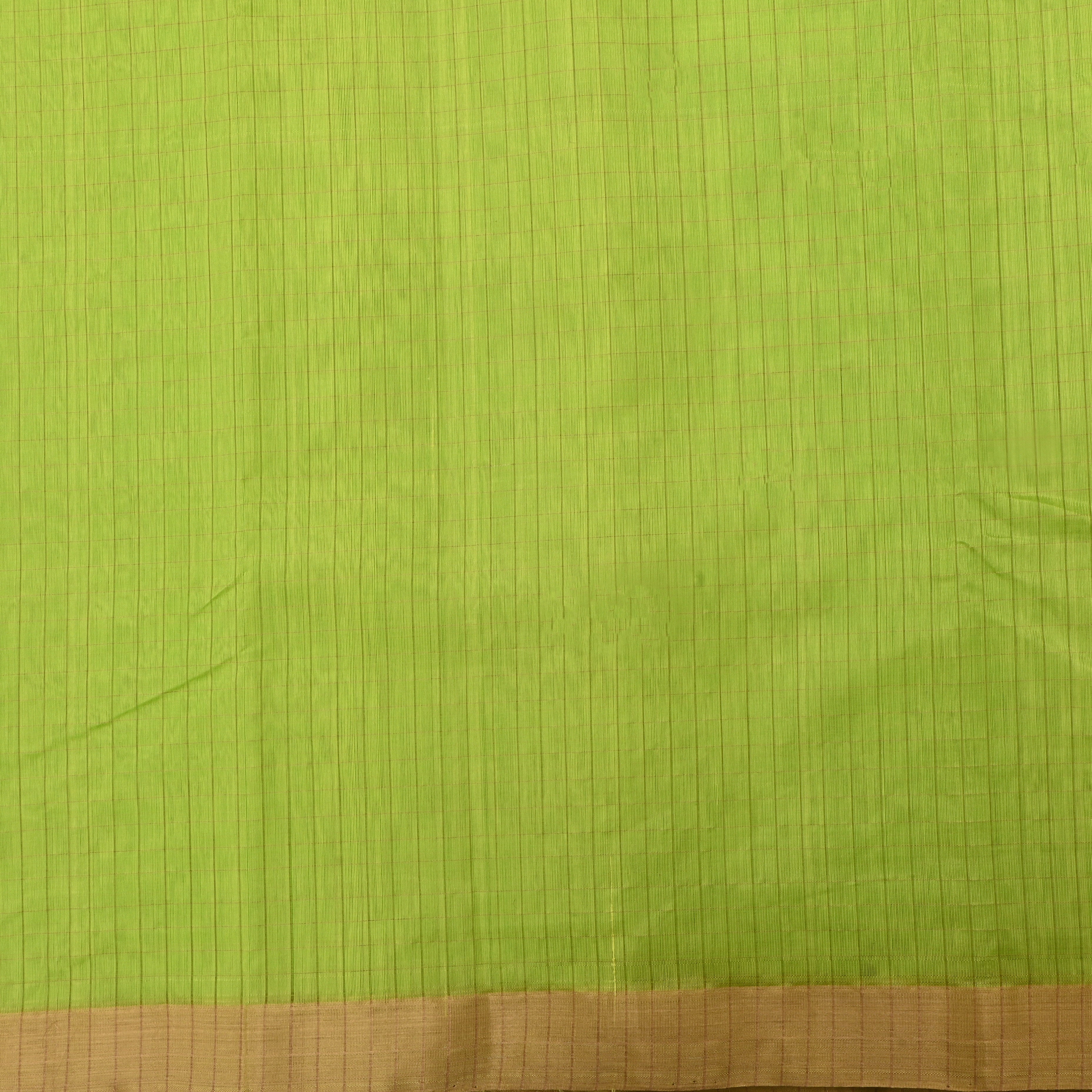 Light Green Jamawar Silk Fabric With Checks Pattern