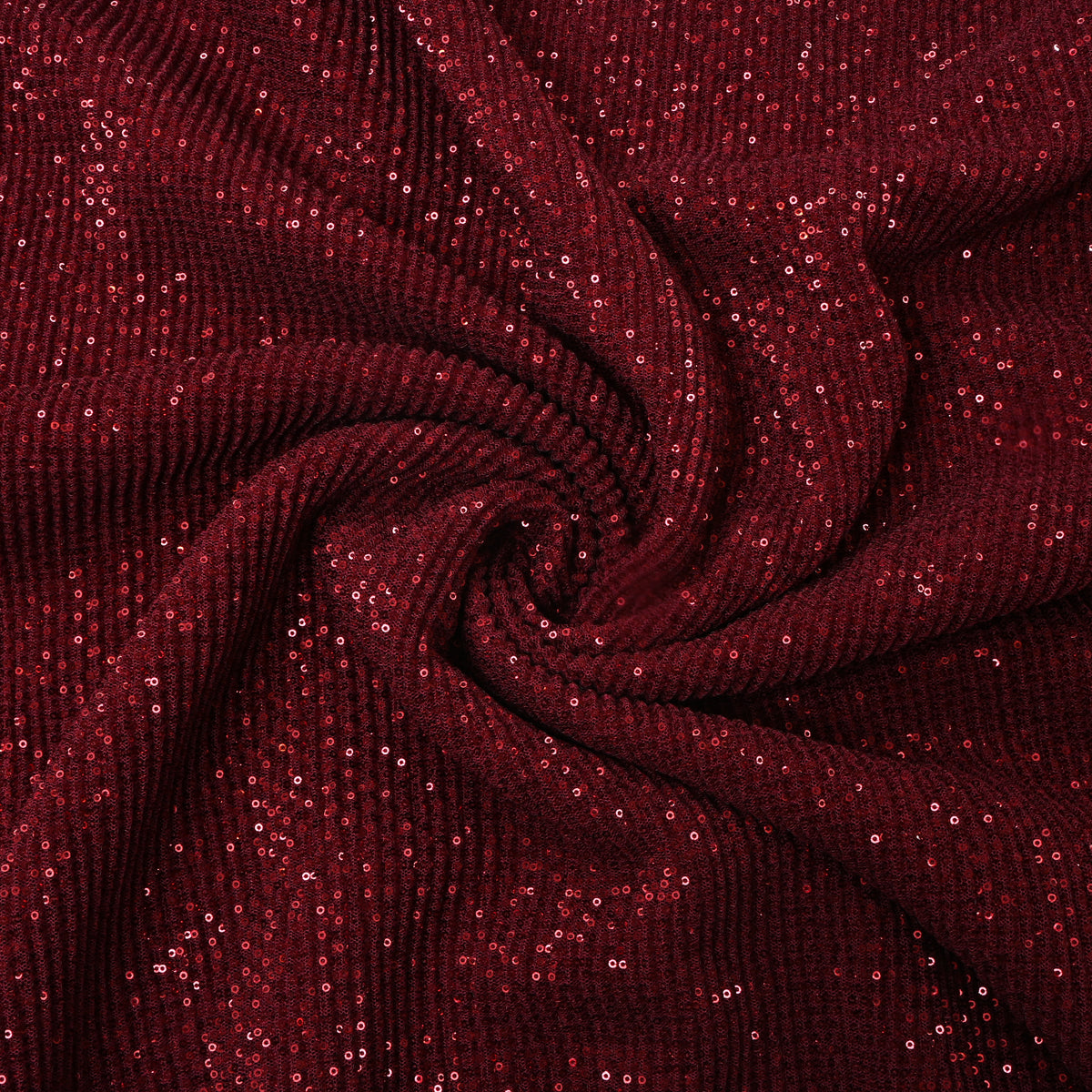 Red Sequin Embroidery Net Fabric