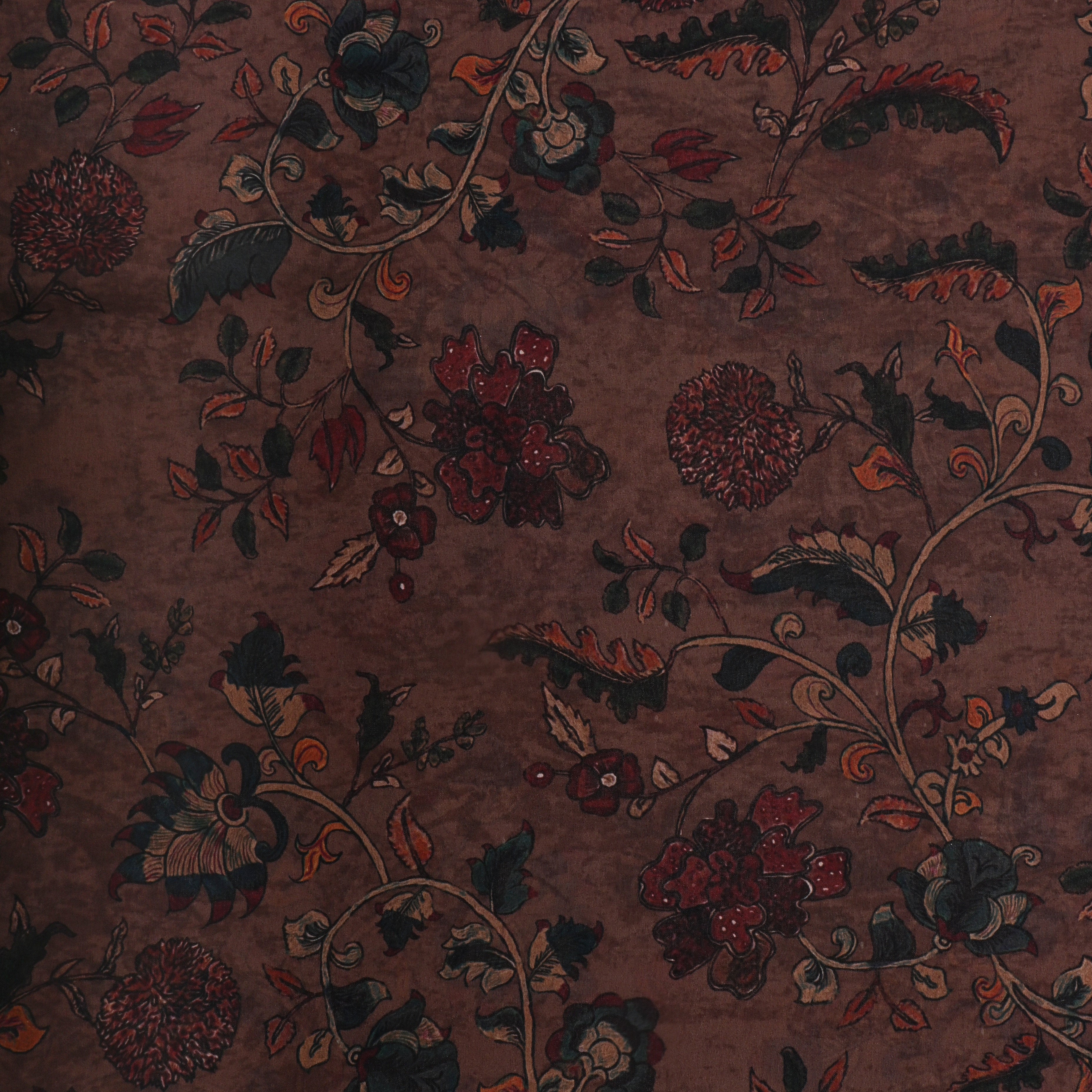 Light Brown Silk Printed Fabric