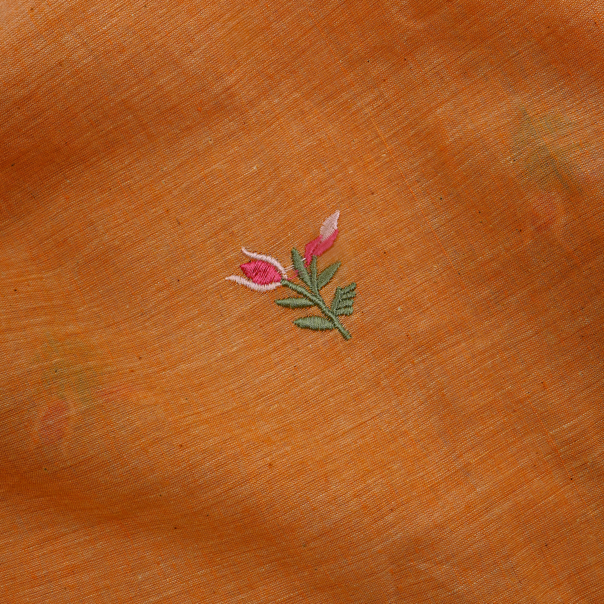 Rose Pink Gold Butti Self Weave Jamawar Tissue Fabric