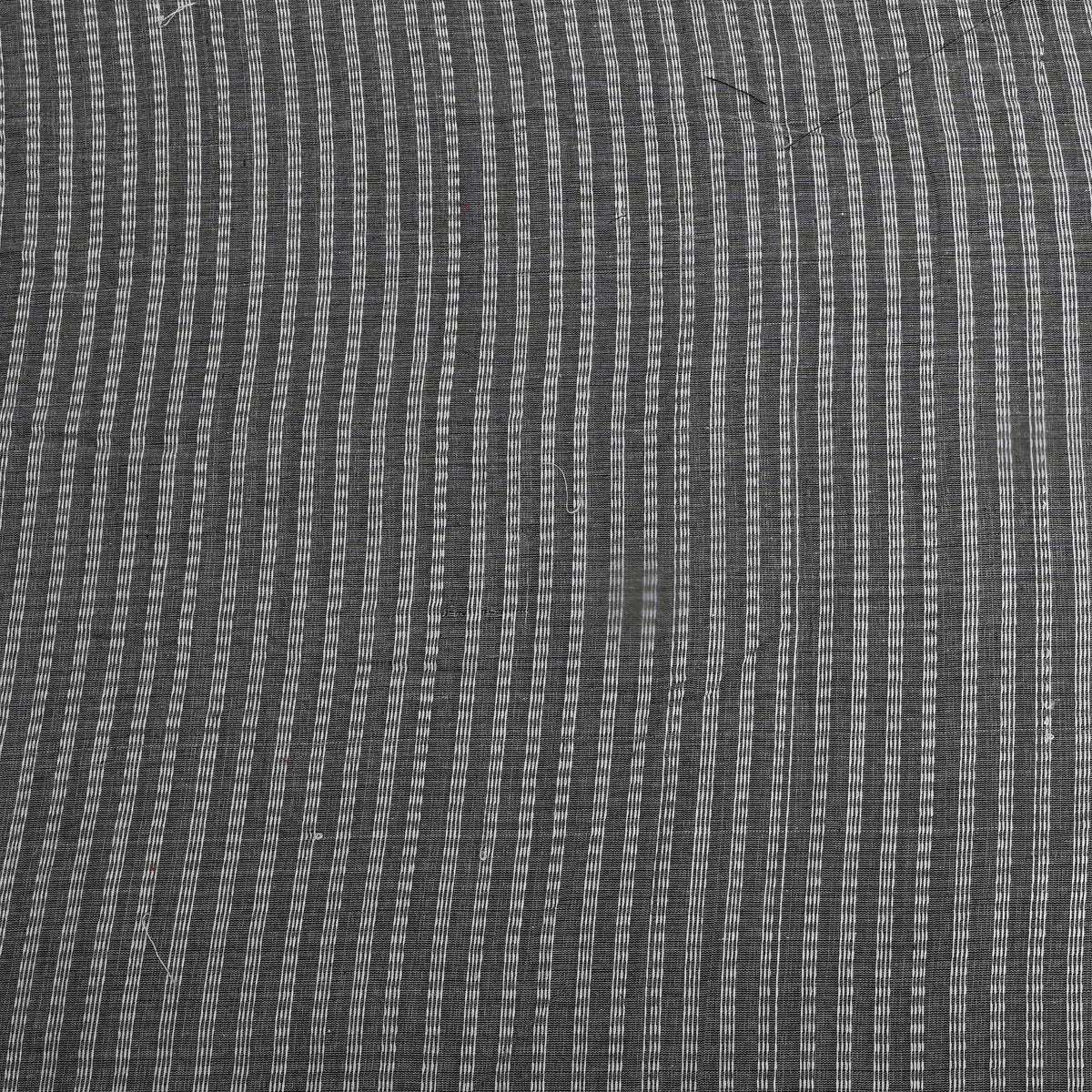 Cement Gray Stripes Cotton Fabric