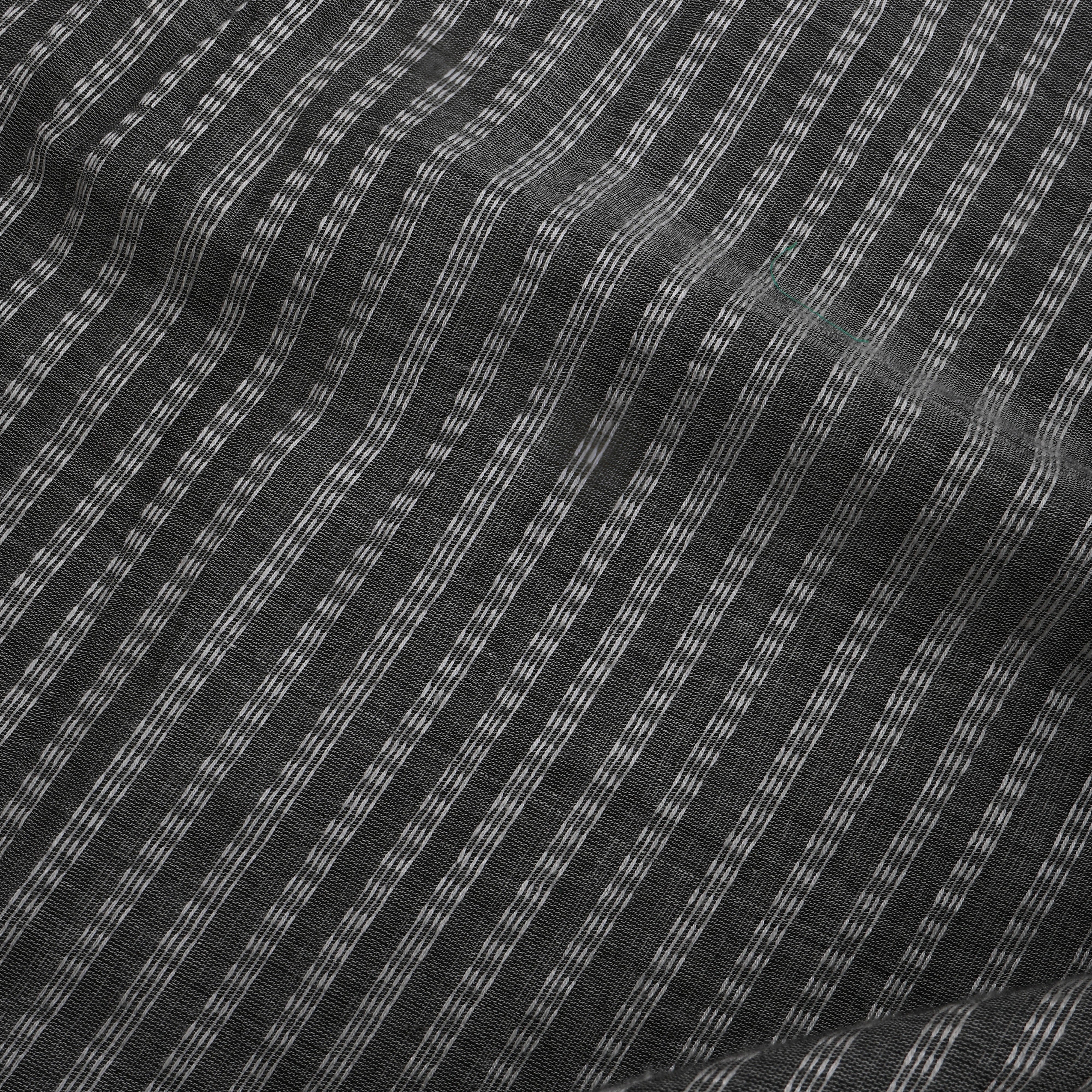 Cement Gray Stripes Cotton Fabric