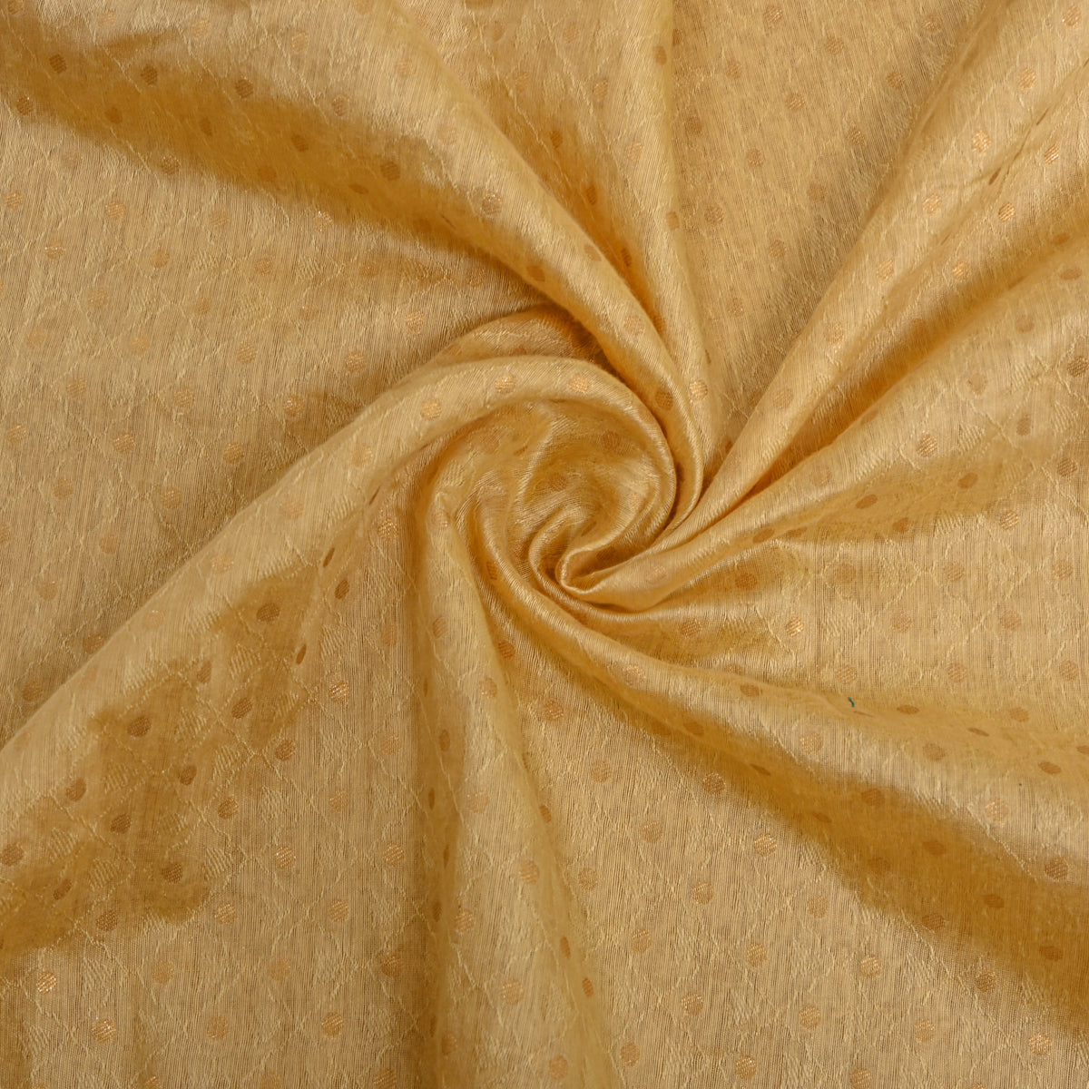 Gold With Butti Cotton Fabric