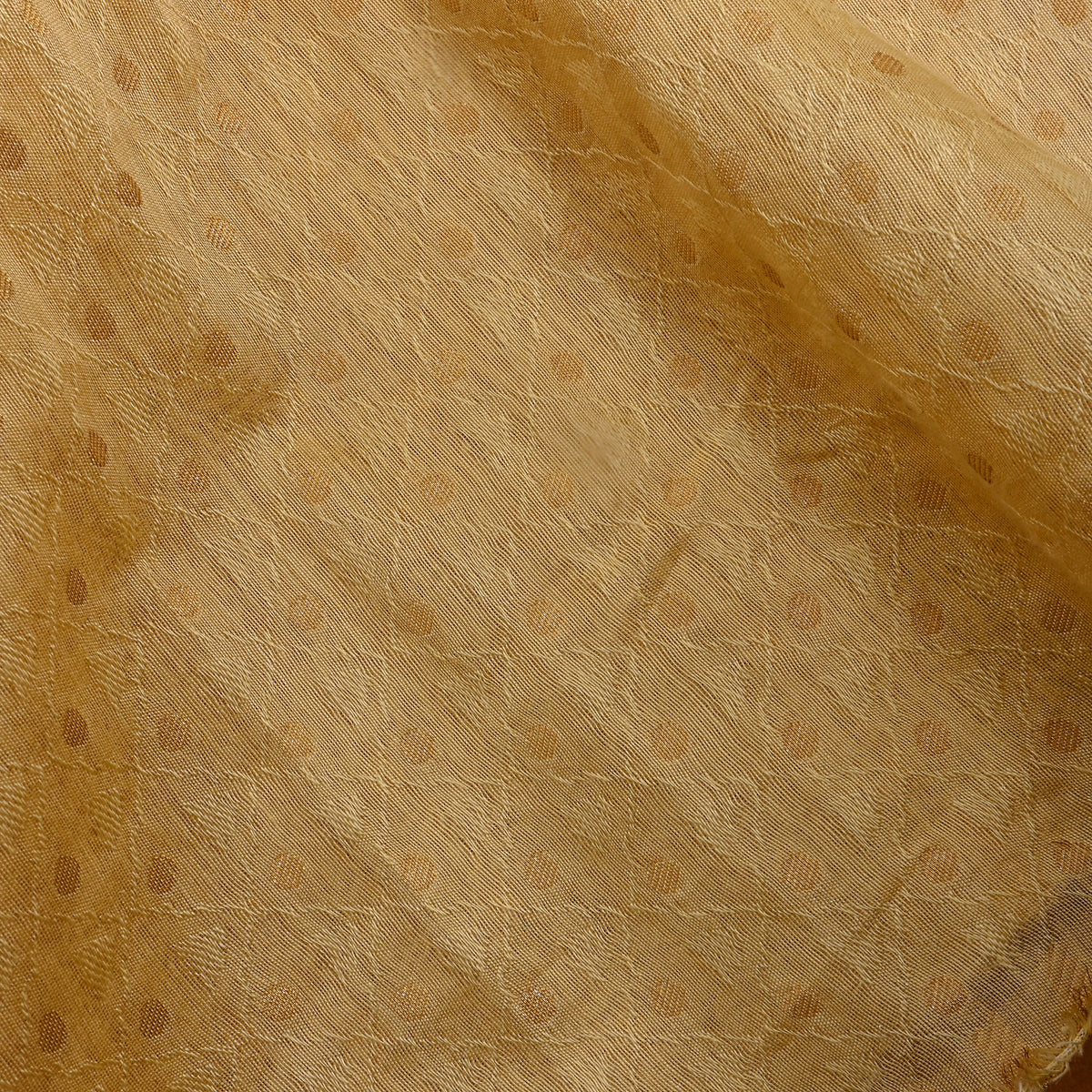 Gold With Butti Cotton Fabric