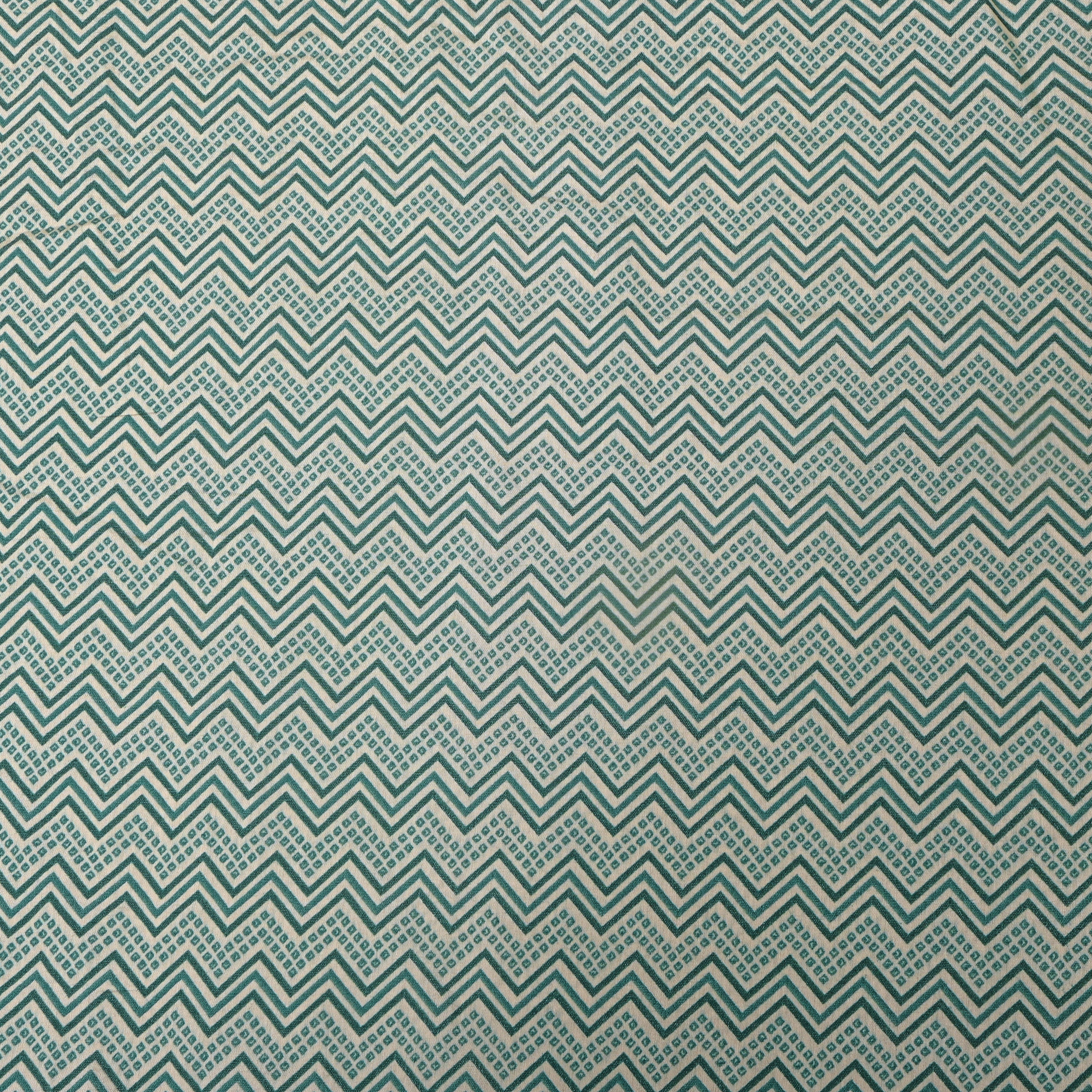 Green Gold Pink Medallion Printed Cotton Fabric