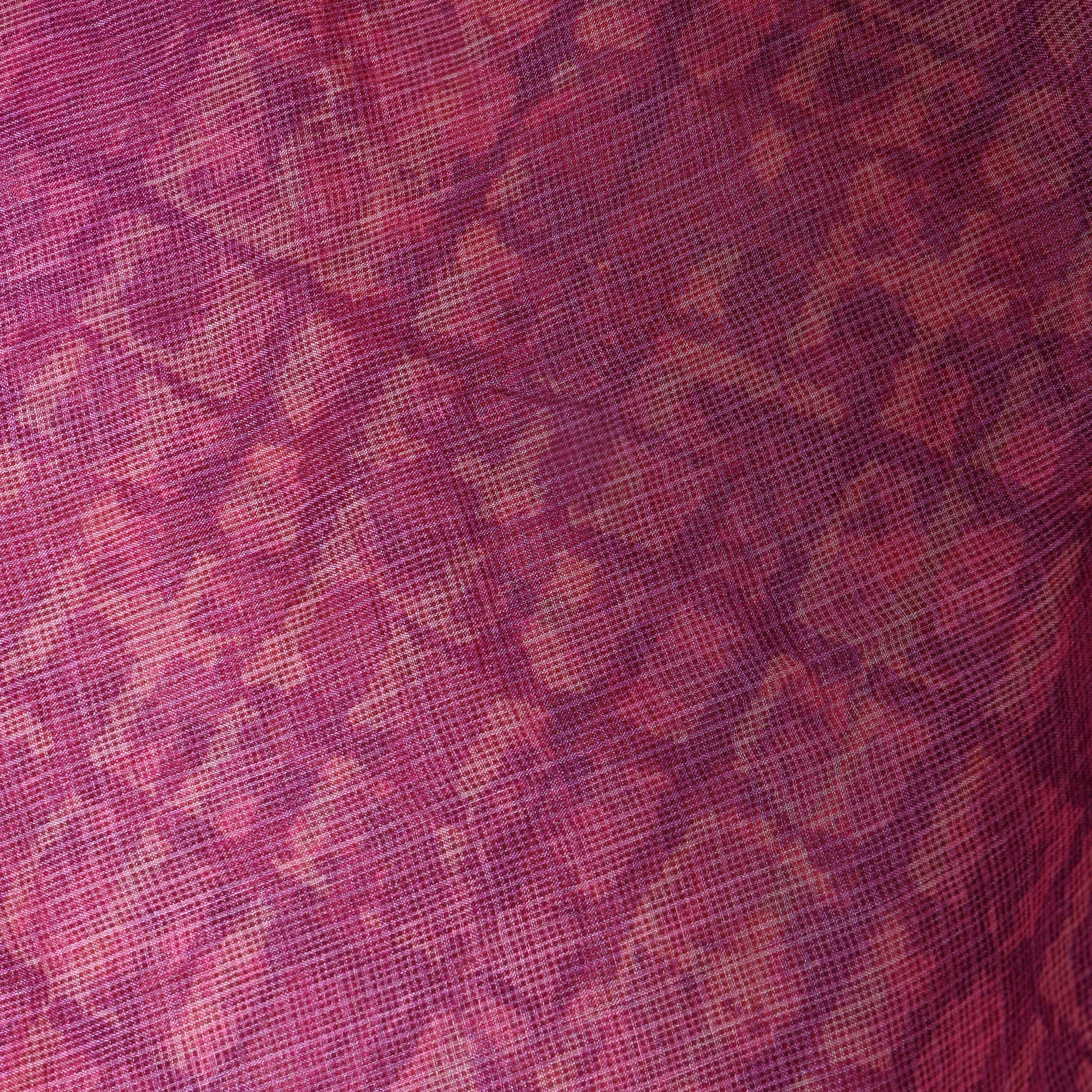 Purple Abstract Print Kota Fabric