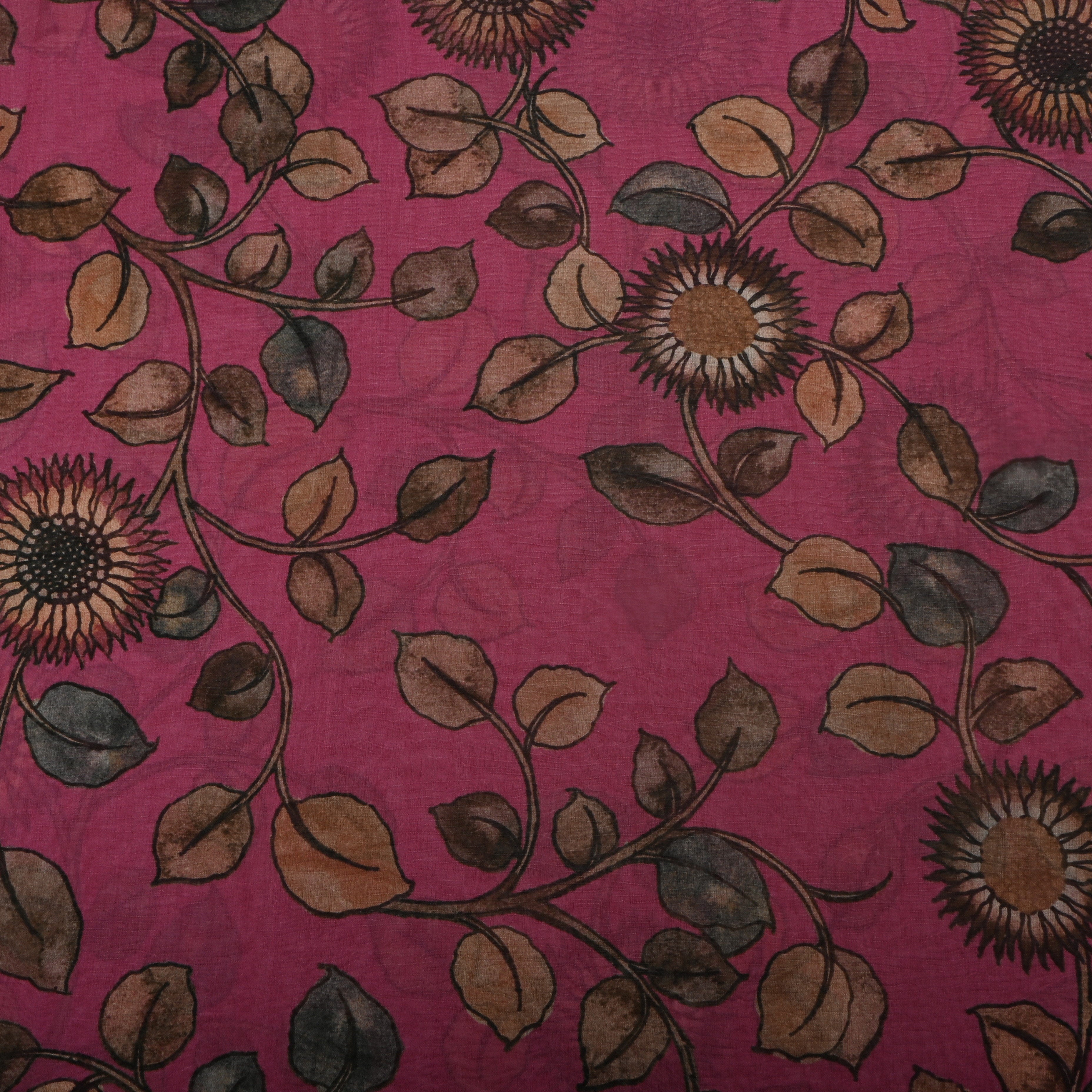 Fandango Purple Floral Jaal Tissue Fabric