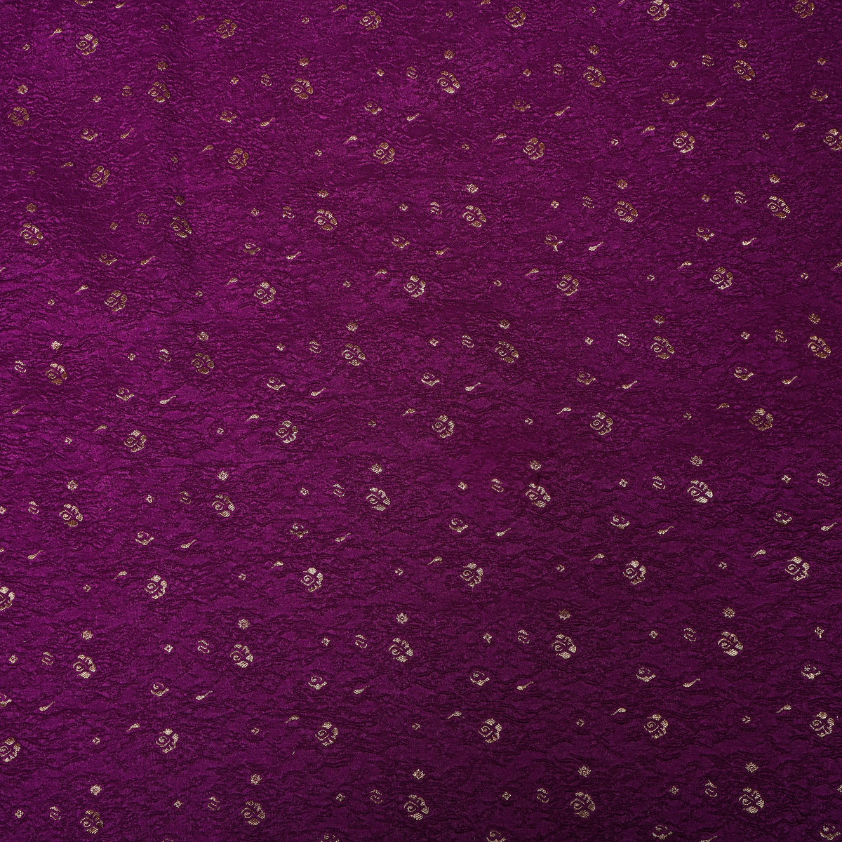 Orchid Purple Gold Zari Butti Jamawar Silk Fabric