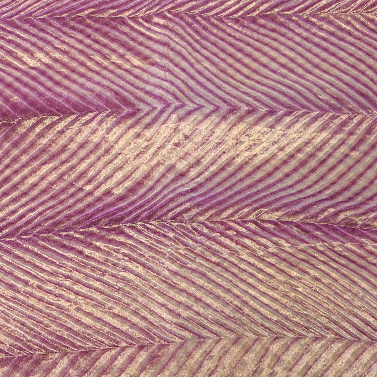 Bright Purple Zig-Zag Gold Bandhani Fabric