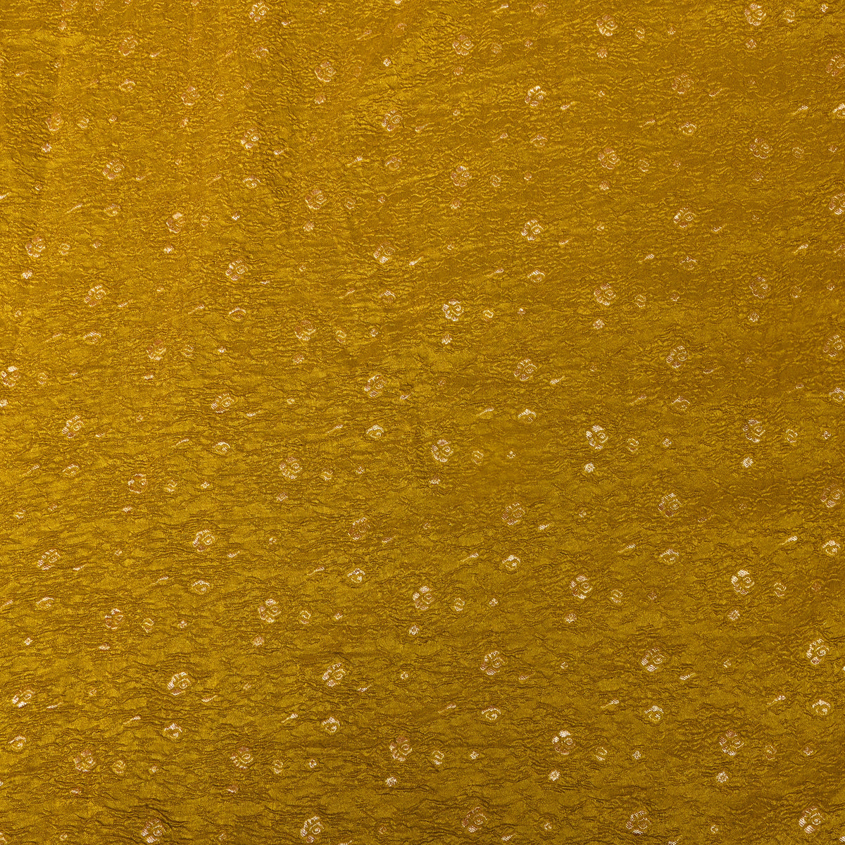 Emerald Green Gold Zari Butti Jamawar Silk Fabric