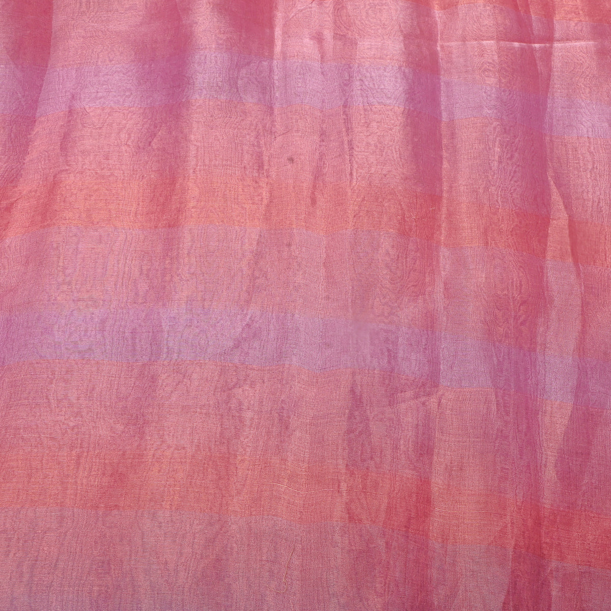 Blush Pink Stripes Organza Tissue Fabric