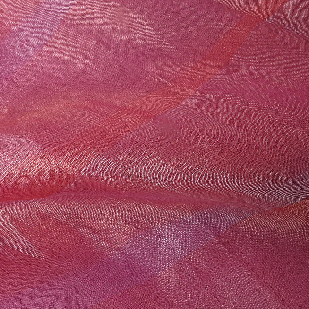 Blush Pink Stripes Organza Tissue Fabric