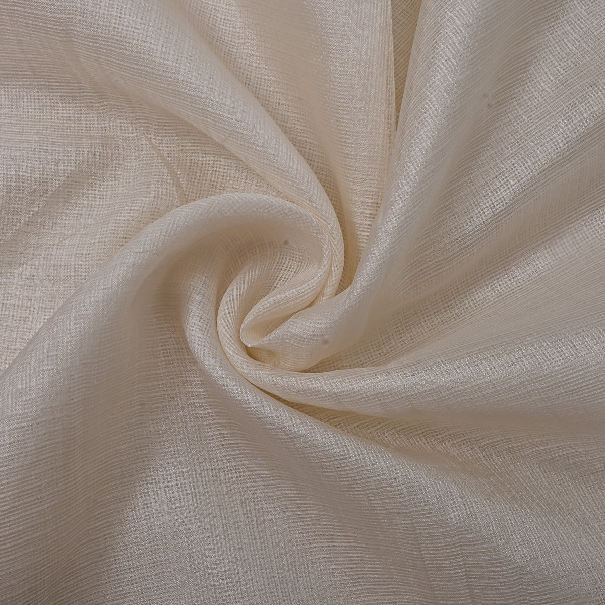 Plain White Kota Silk Fabric