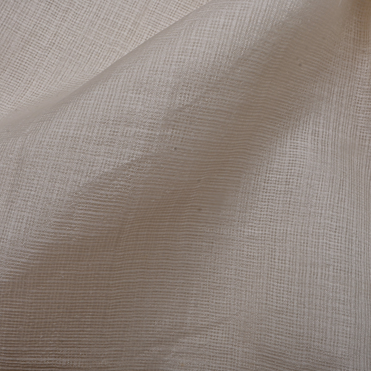 Plain White Kota Silk Fabric