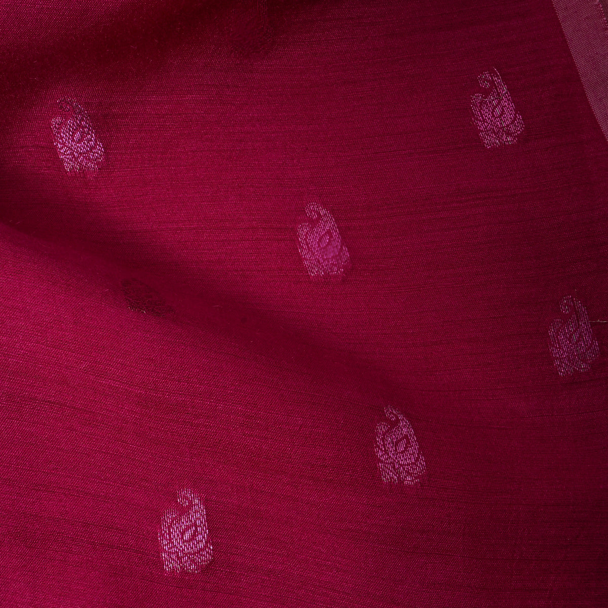 Pink Paisley Butti Woven Jamawar Silk