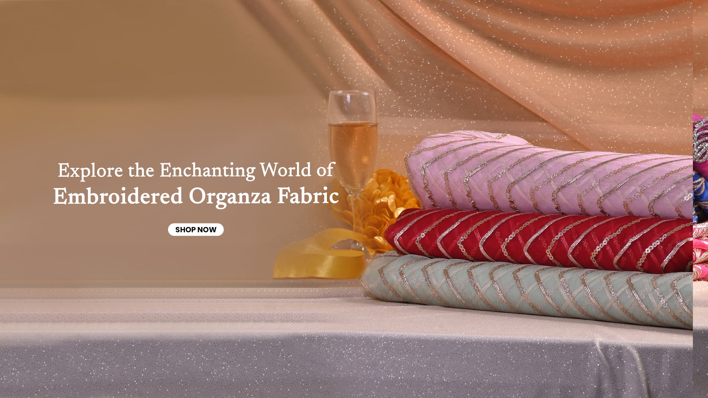 Embroidered Farbic - Buy Premium Embroidered Fabrics Online