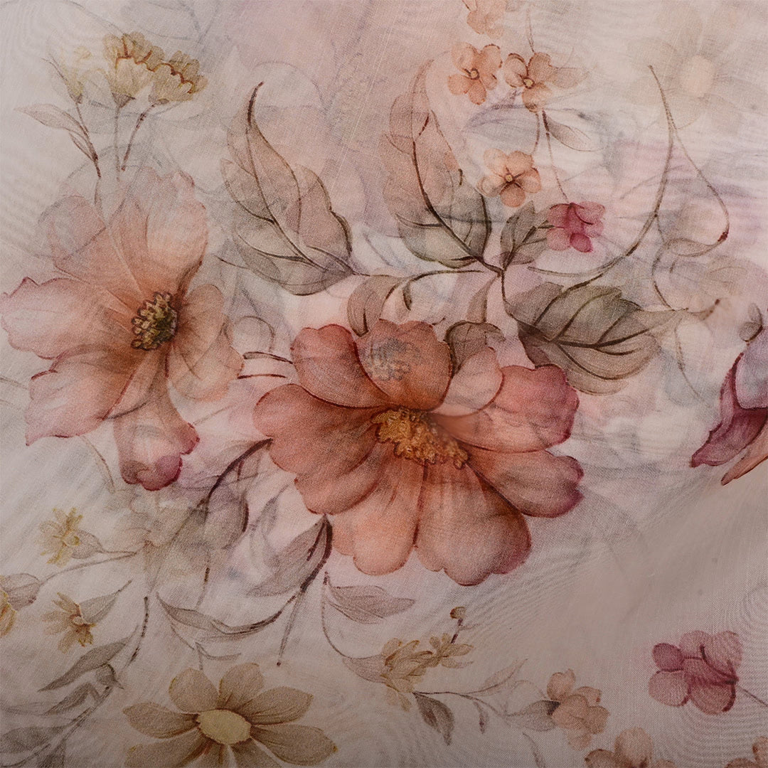 Cold Turkey Organza Floral Printed Fabric