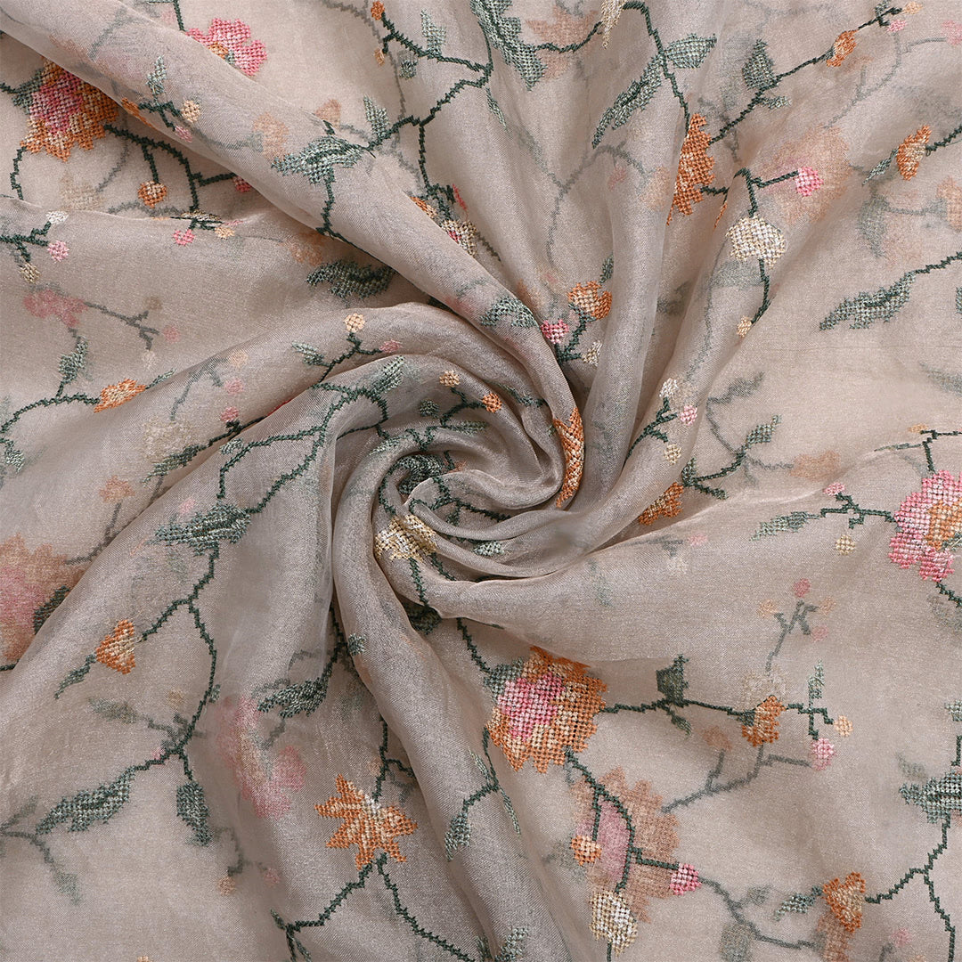 Light Silver Tissue Petit Point Embroidery Fabric