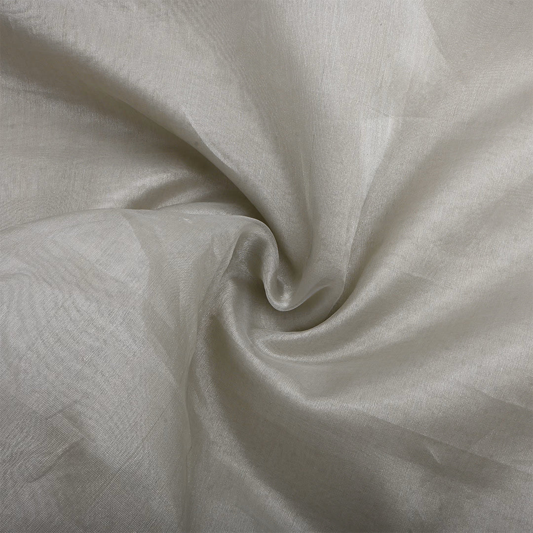 Silver Tissue Solid Fabric