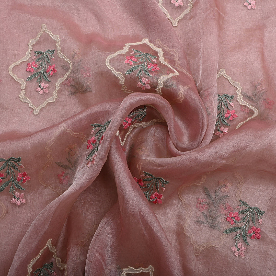 Rosy Brown Tissue Patch Work Fabric