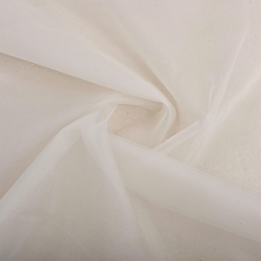 Pure White Tissue Solid Fabric
