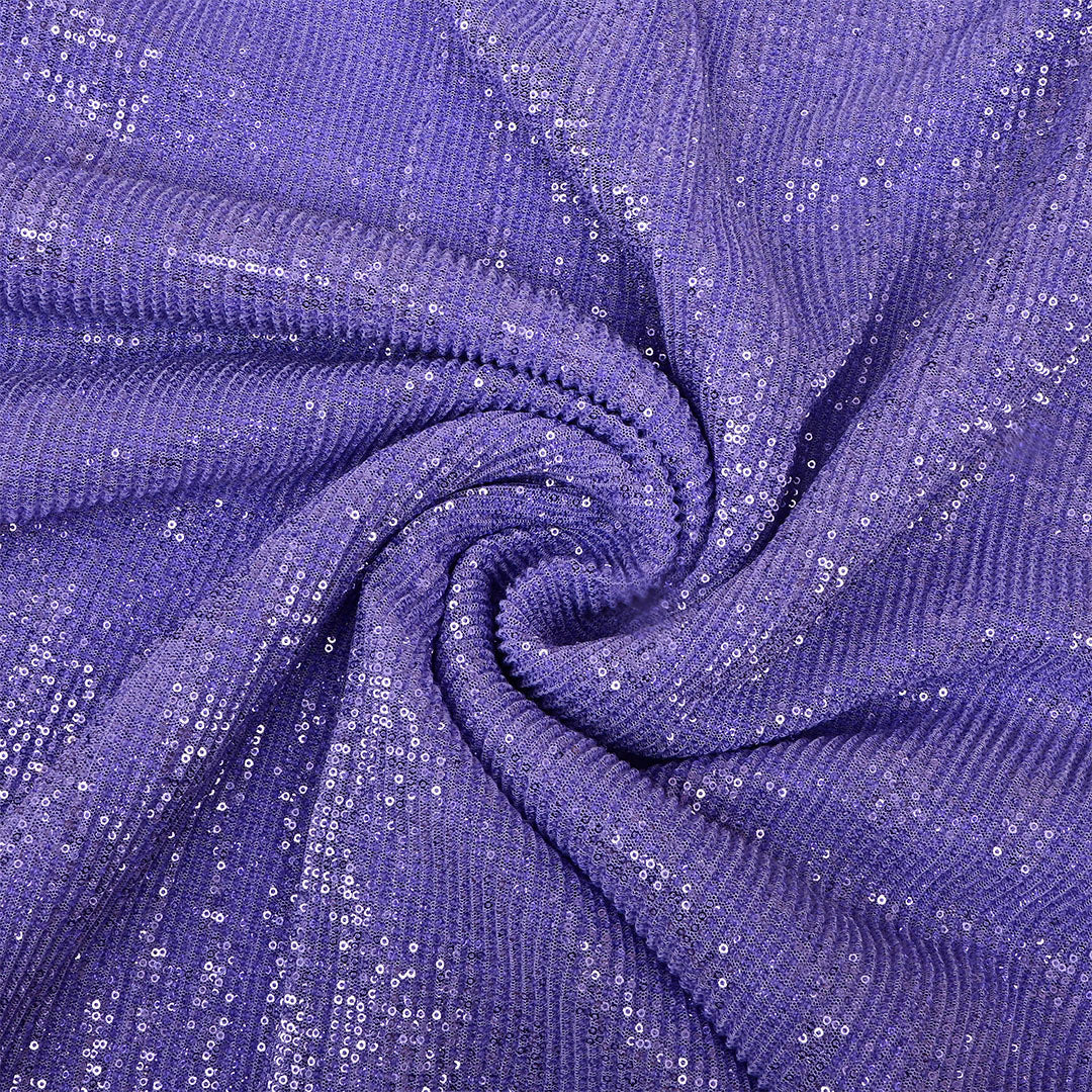 Chetwode Bluish Purple Netted Sequins Work Fabric
