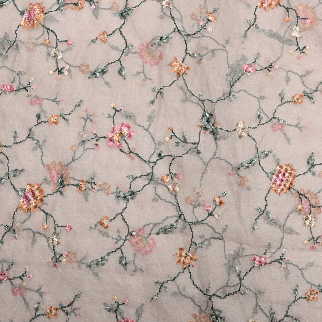 Light Silver Tissue Petit Point Embroidery Fabric