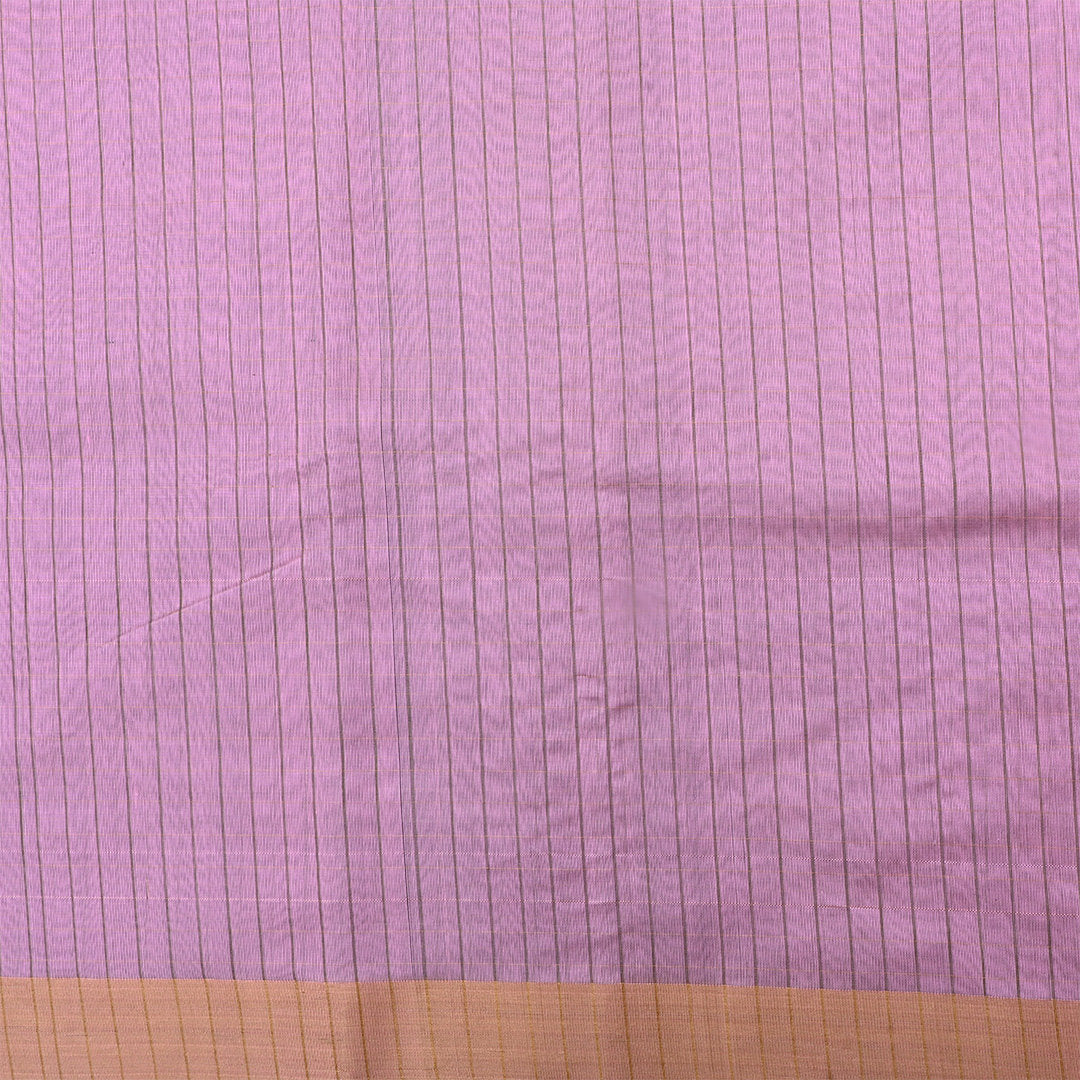 Pastel Violet Jamawar Silk Fabric With Stripes