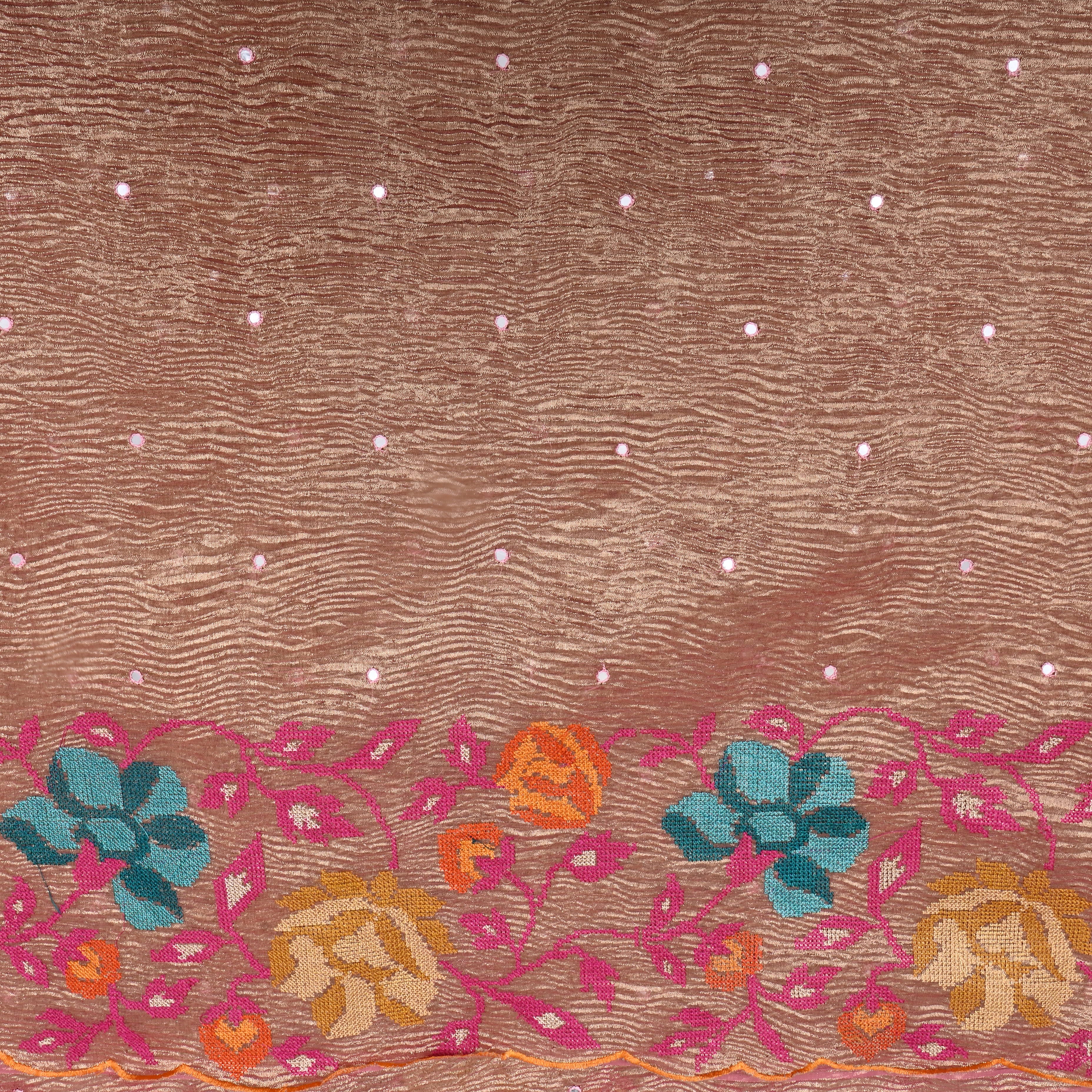 Copper Cross Stitch Tissue Fabric