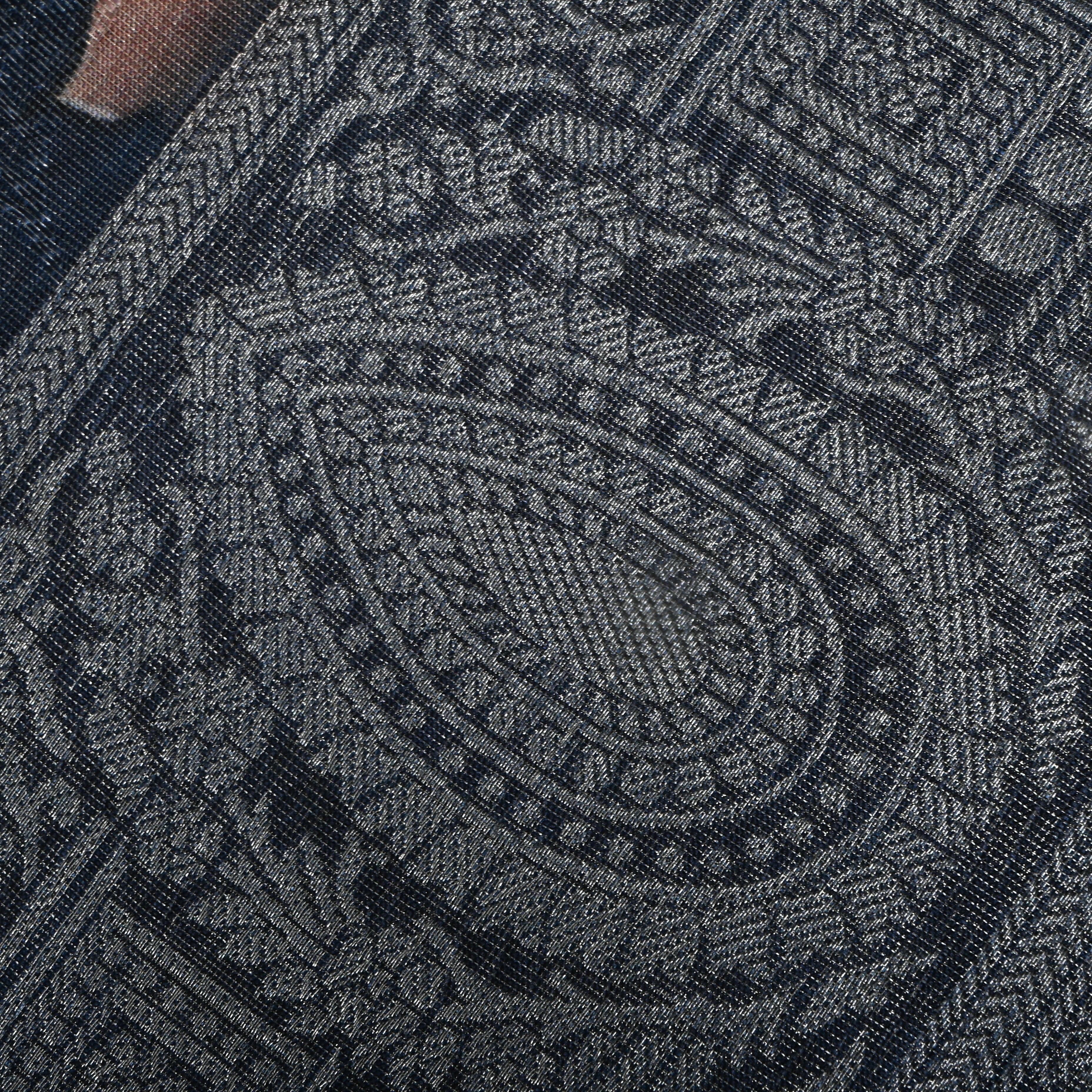 Japanese Indigo Floral Printed Tissue Fabric