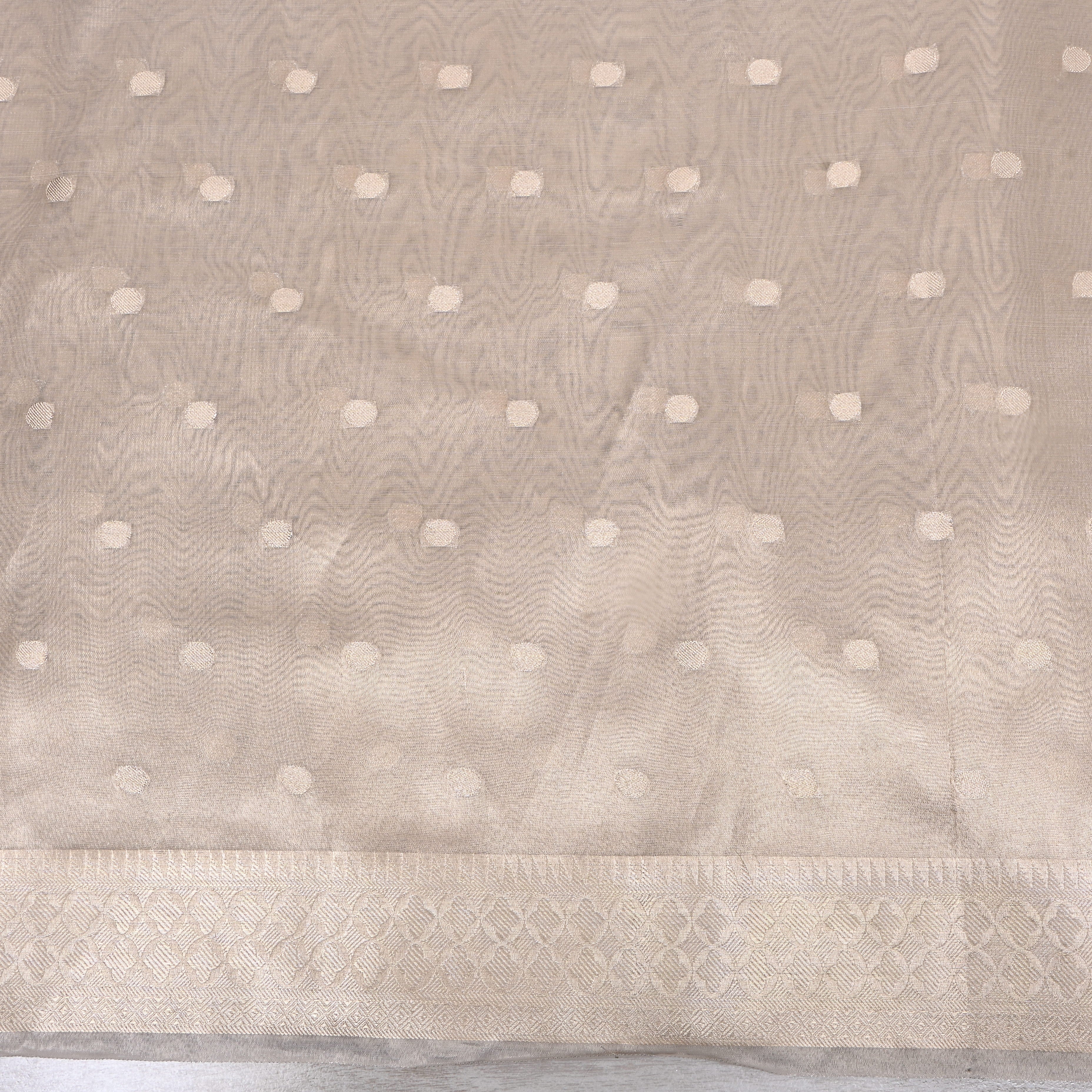 Golden Zari Woven Tissue Fabric
