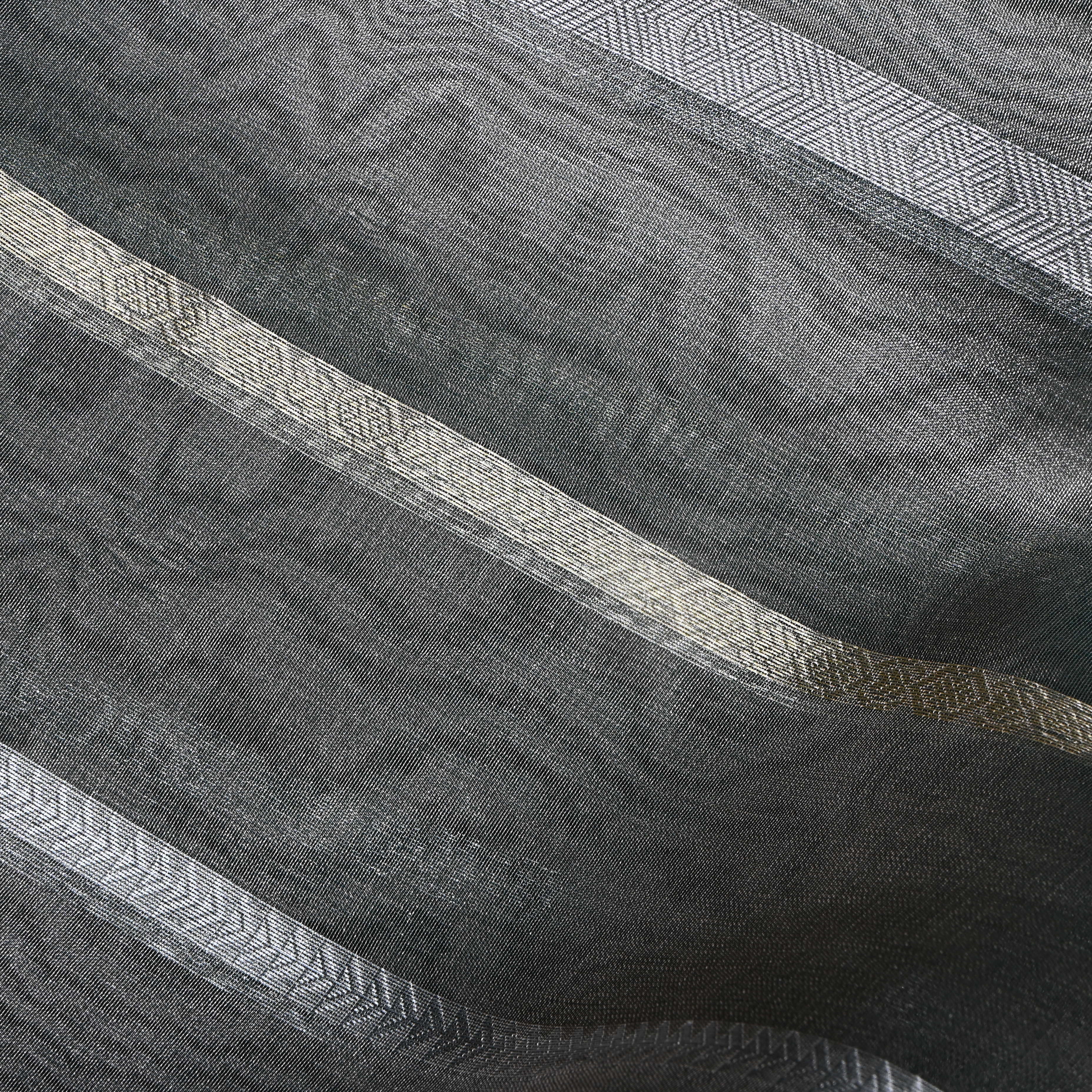 Ash Grey Zari Woven Tissue Fabric