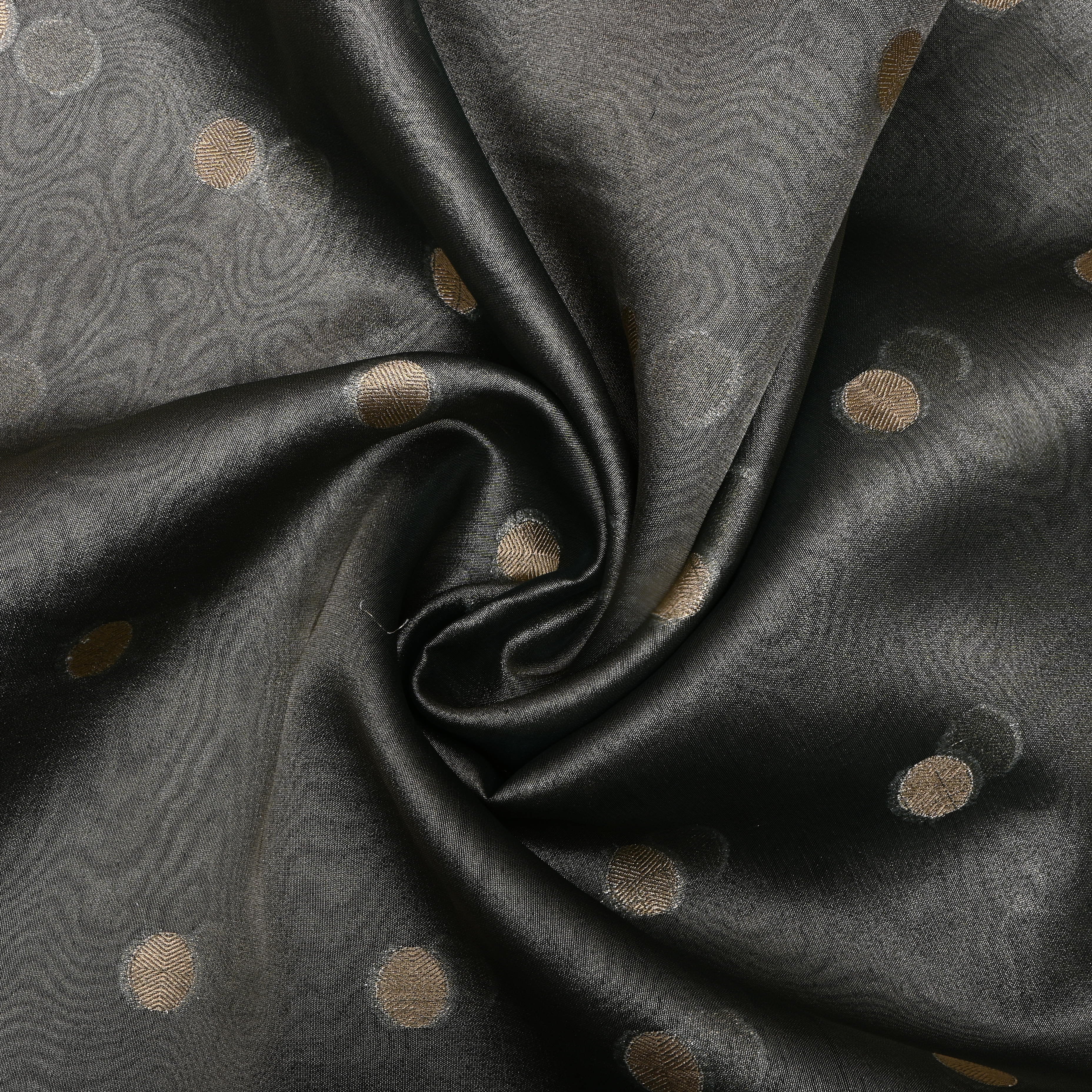Gray Zari Woven Tissue Fabric
