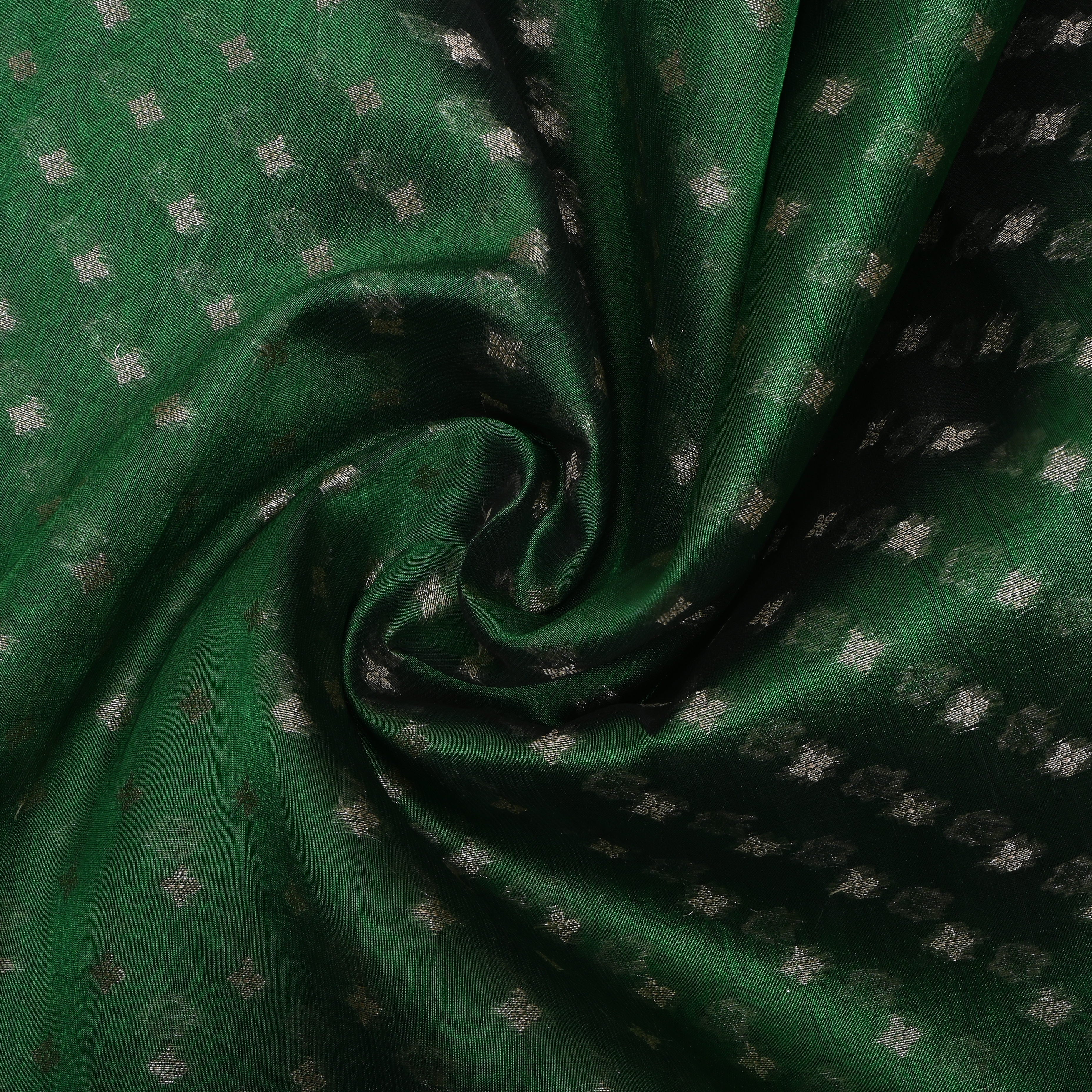 Royal Green Zari Woven Tissue Fabric