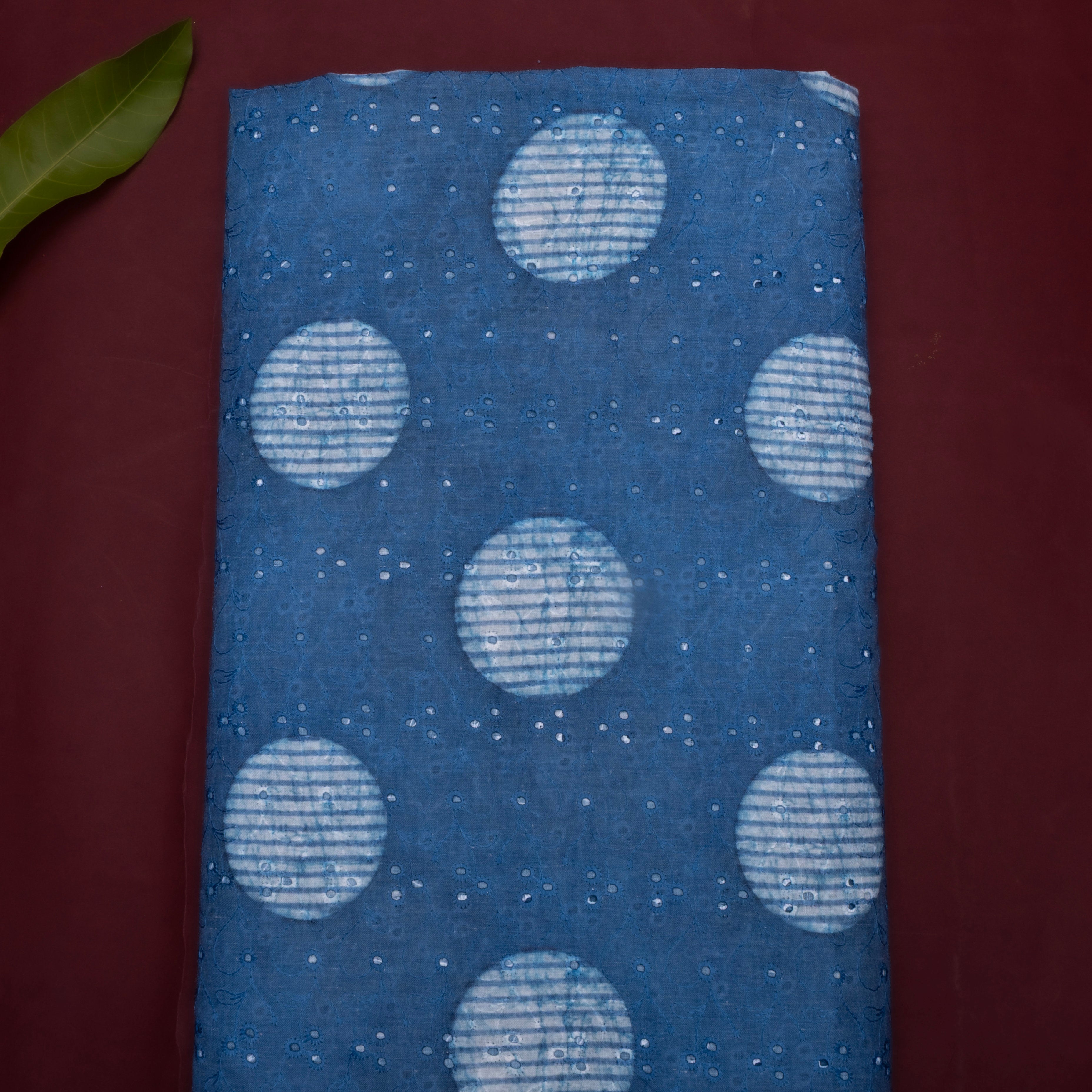 Ocean Blue Printed Cotton Fabric