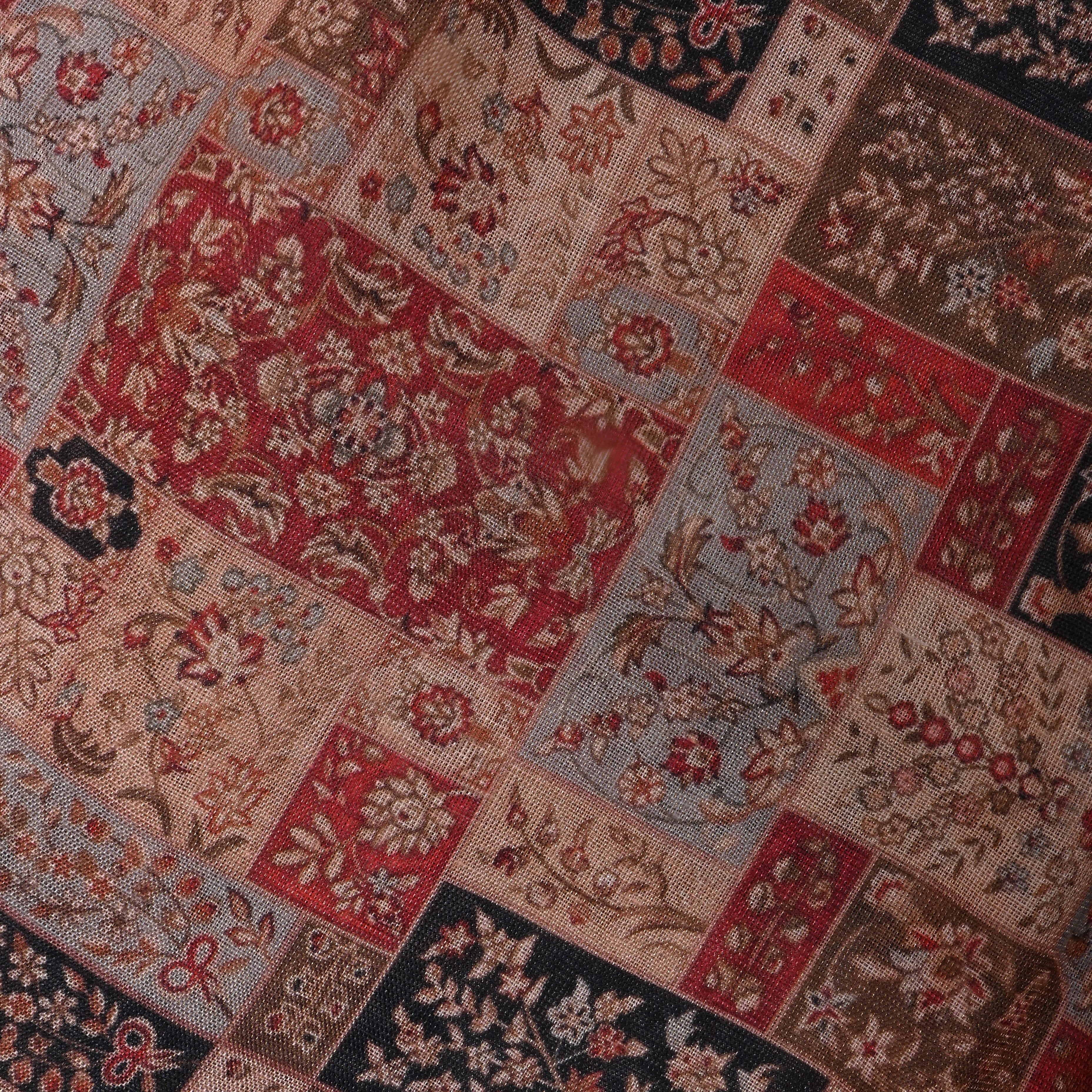 Multicolour Geometric Printed Tissue Fabric