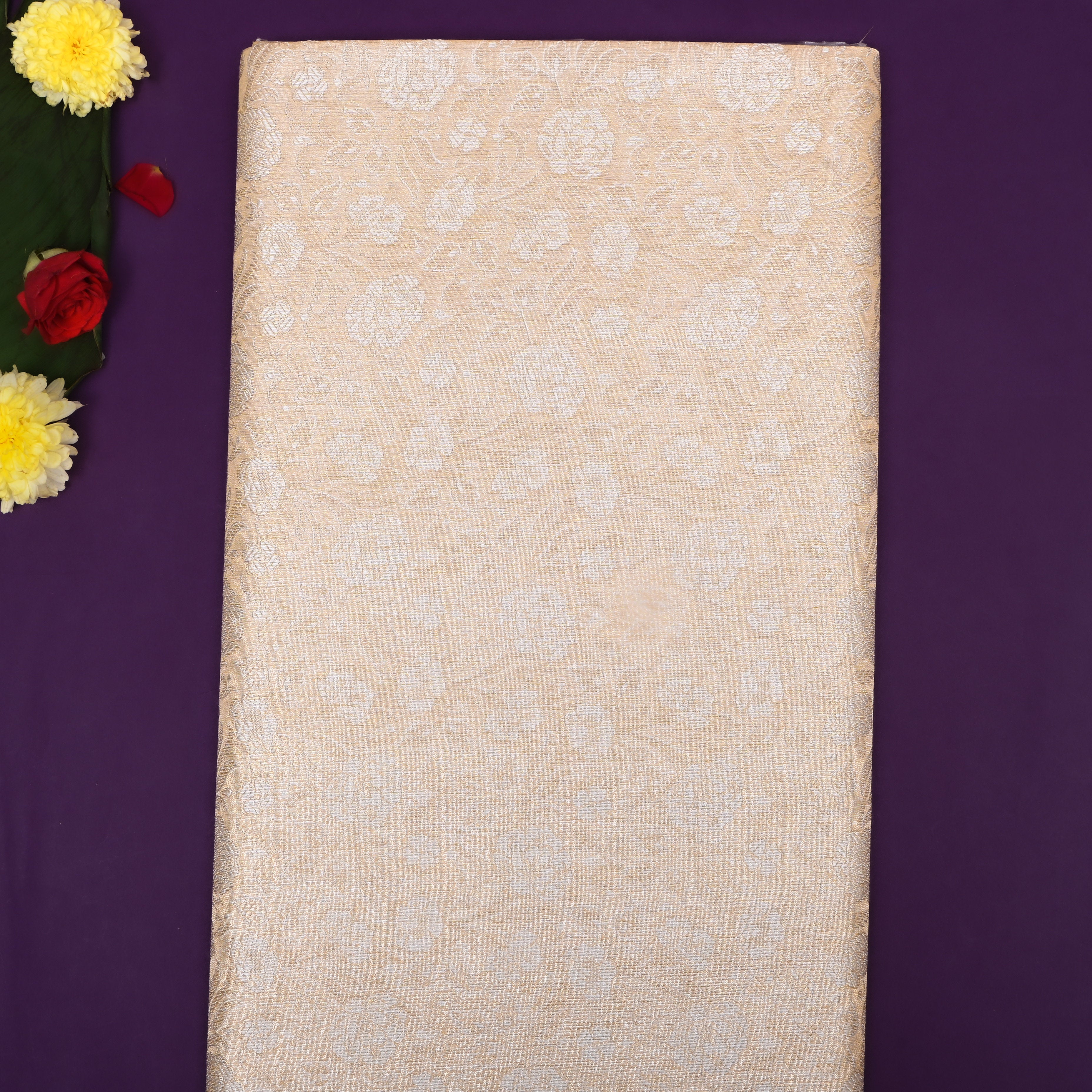 Ancient Gold Zari Weave Tissue Fabric