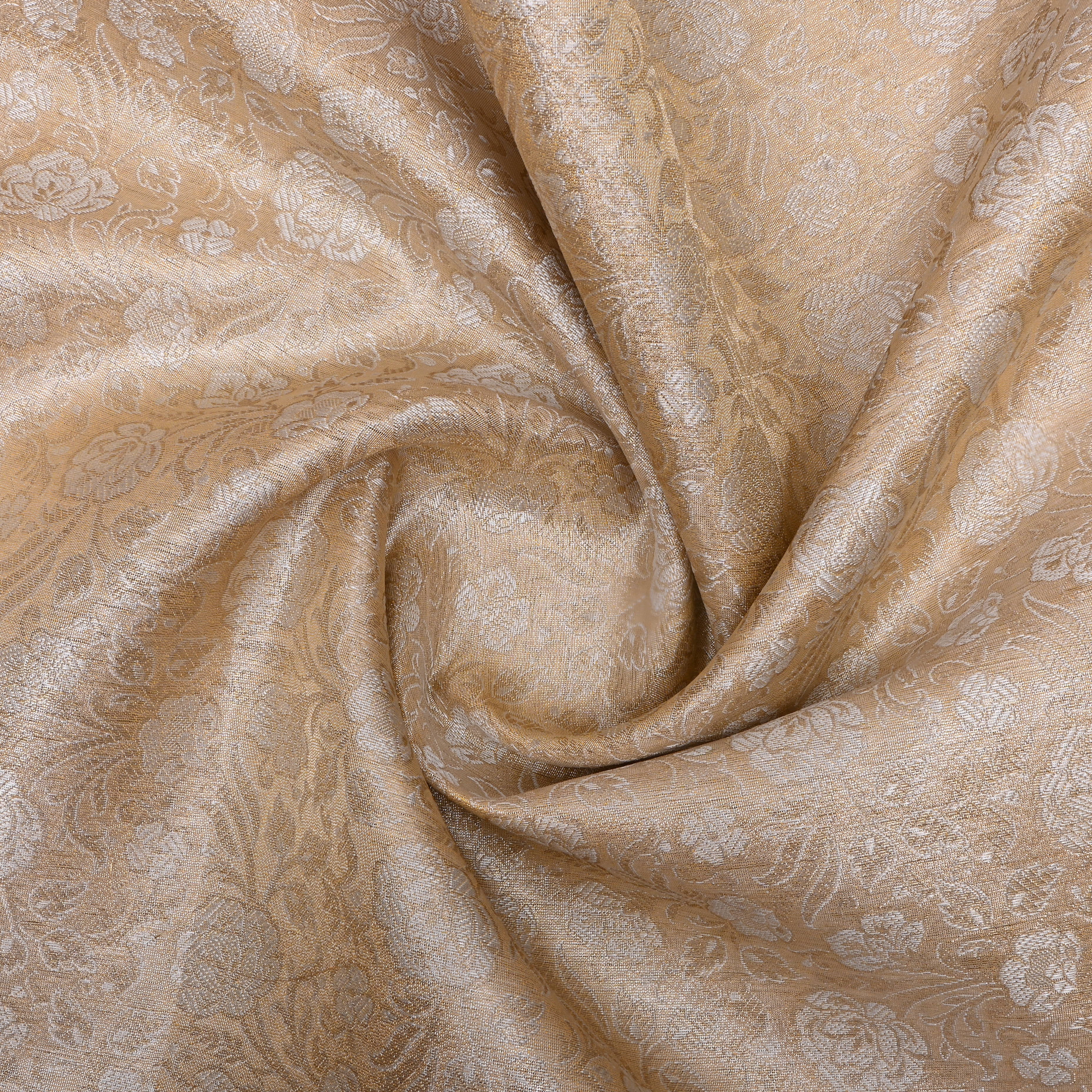 Ancient Gold Zari Weave Tissue Fabric