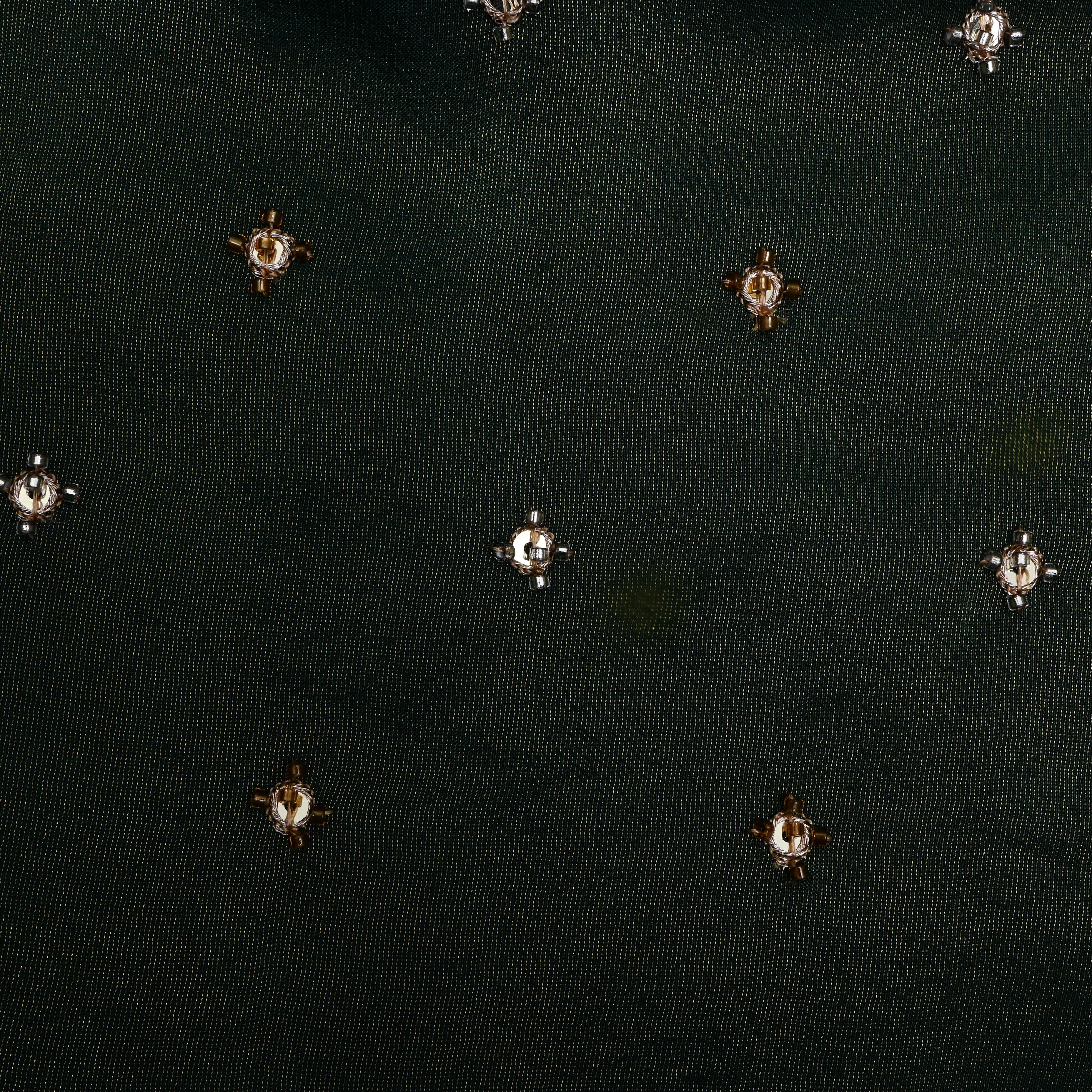 Sea Green Bead Work Tissue Fabric