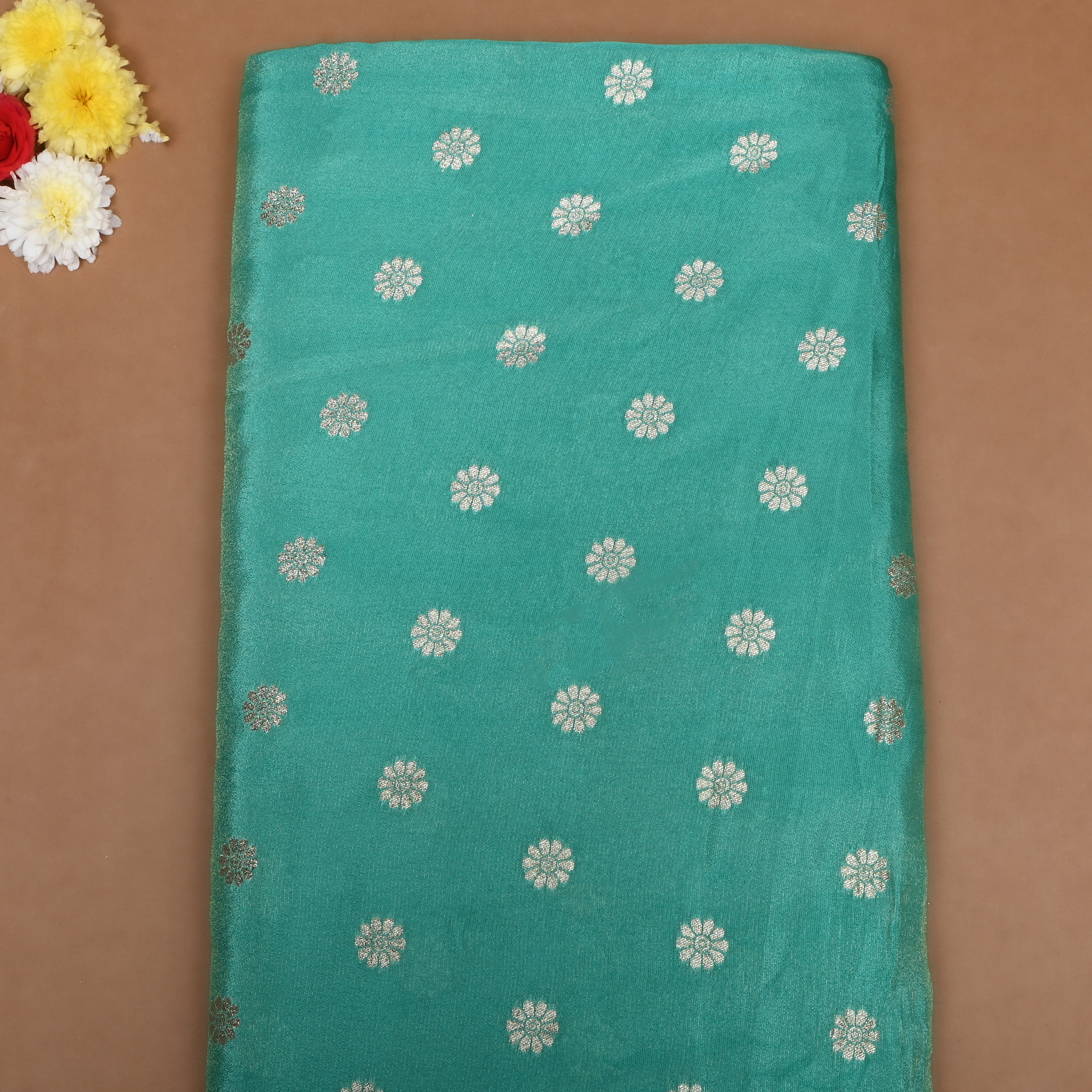 Feroza Zari Woven Tissue Fabric