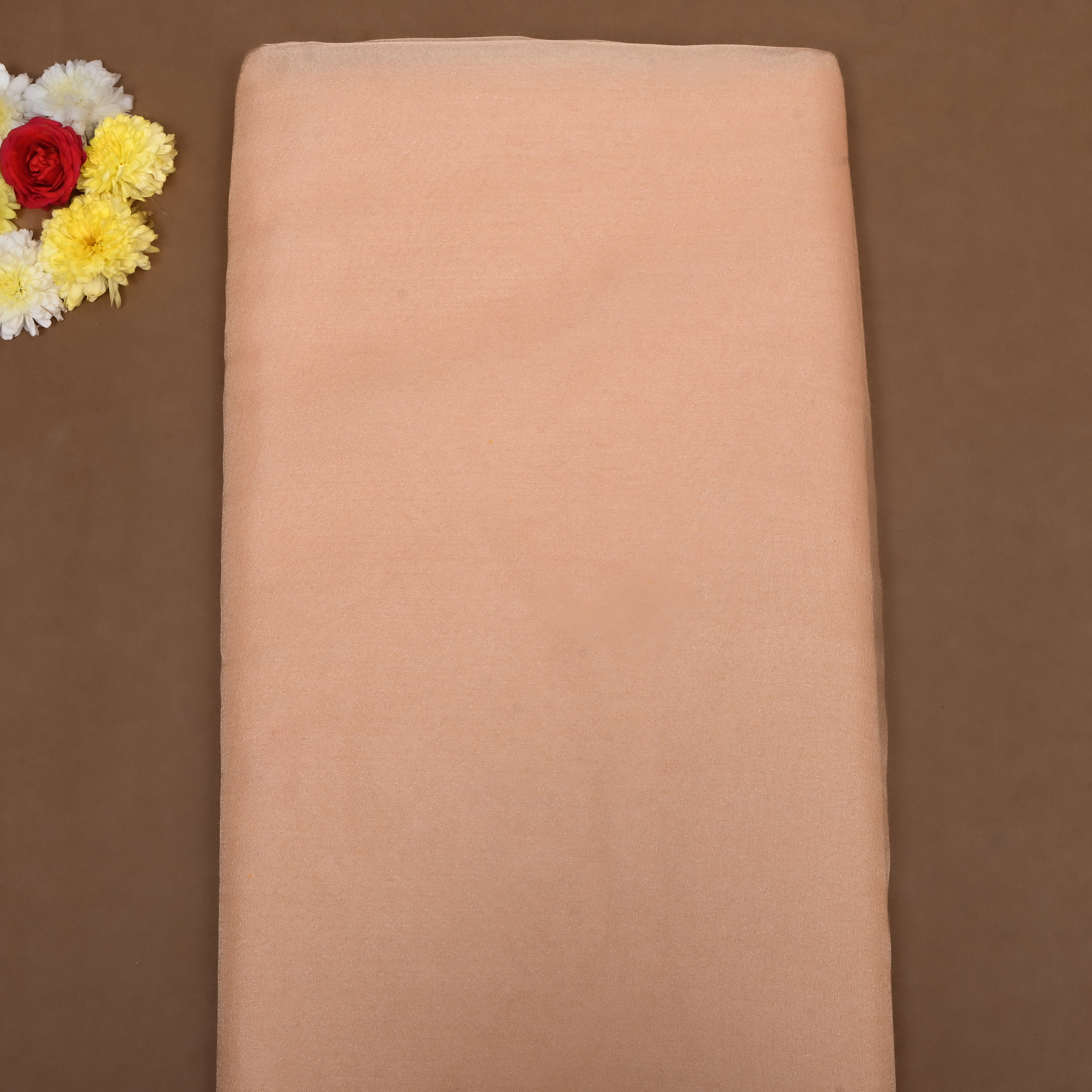 Off White Zari Woven Organza Fabric