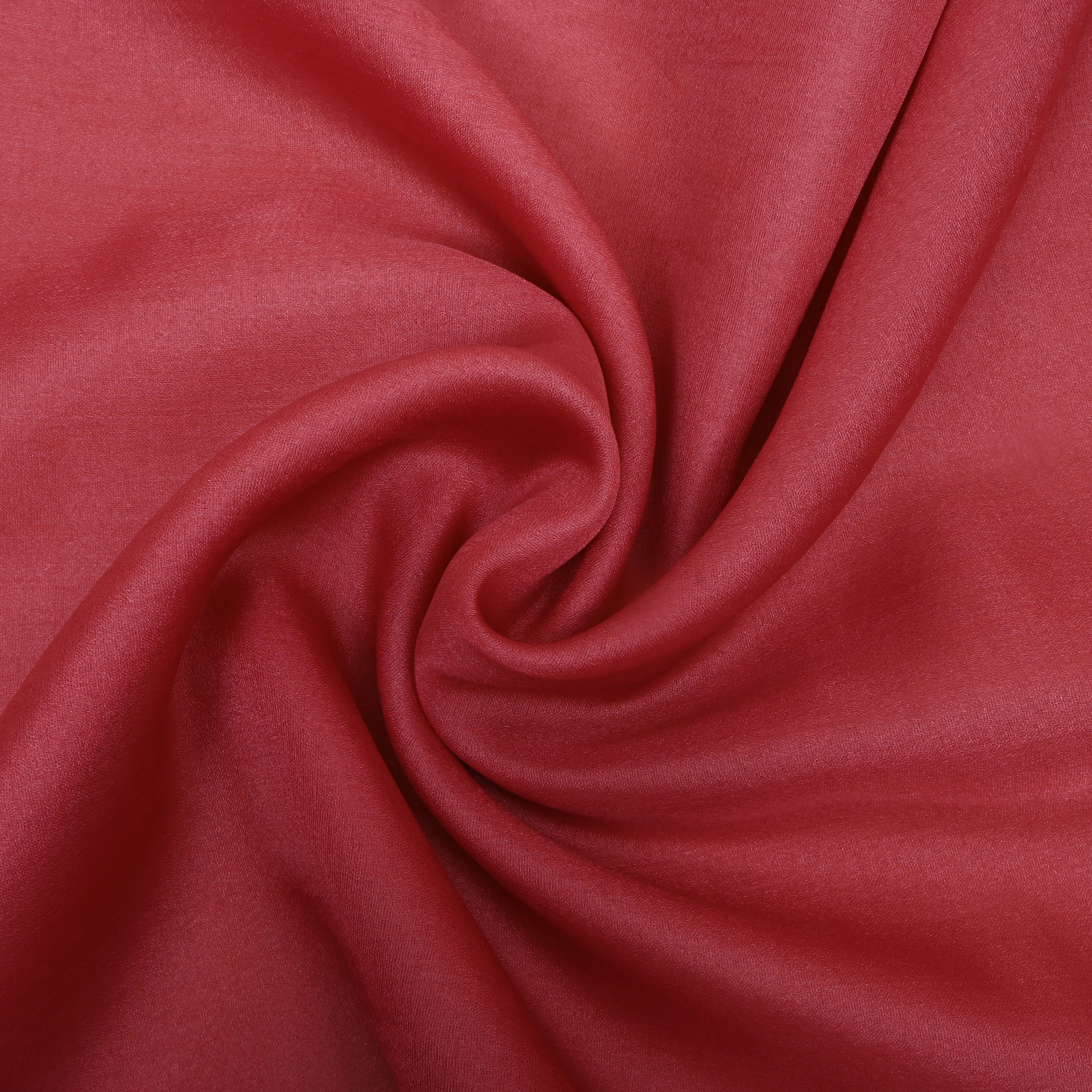 Coral Pink Zari Woven Organza Fabric