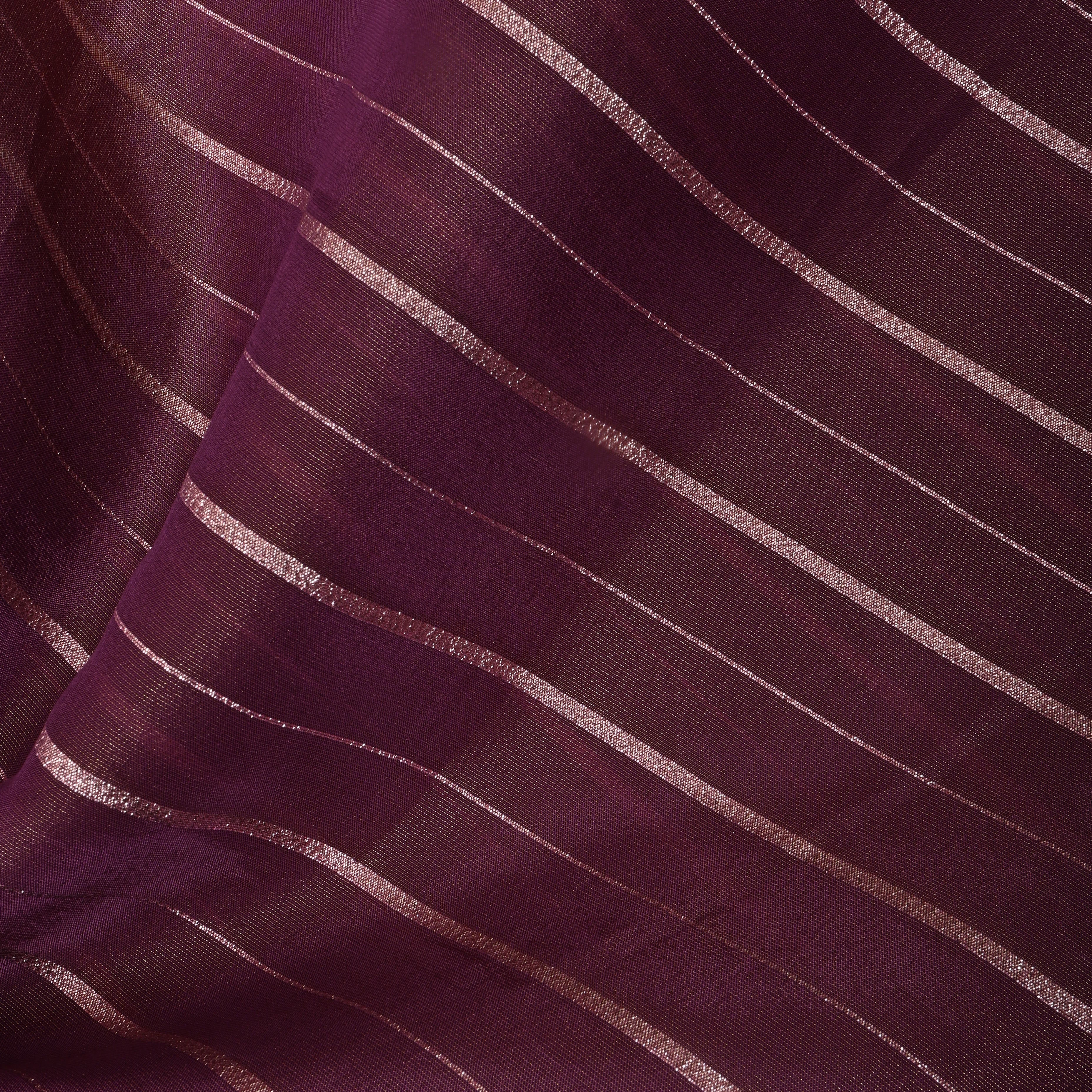 Wine Zari Woven Tissue Fabric
