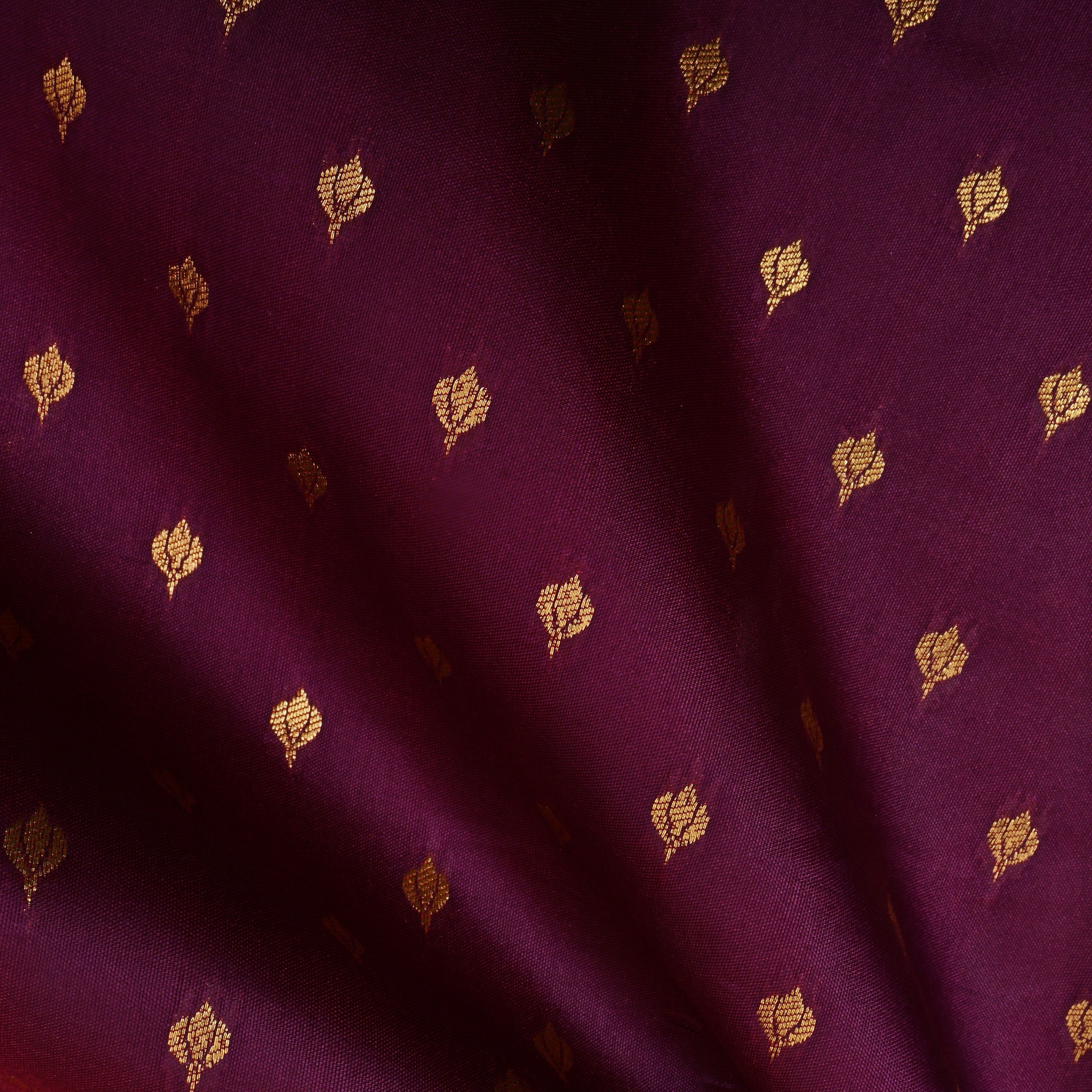 Jamun Zari Woven Silk Fabric