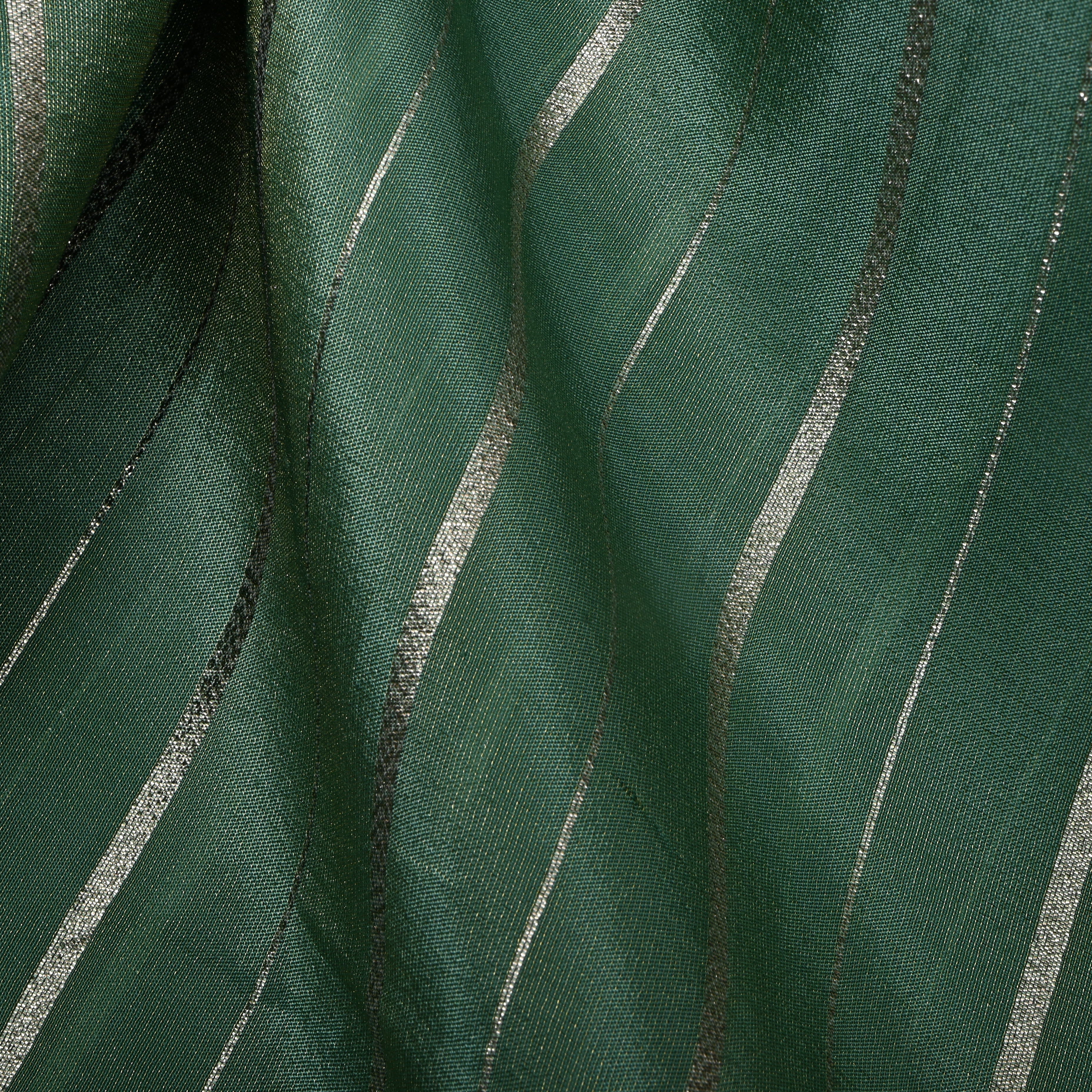 Grass Green Zari Woven Tissue Fabric