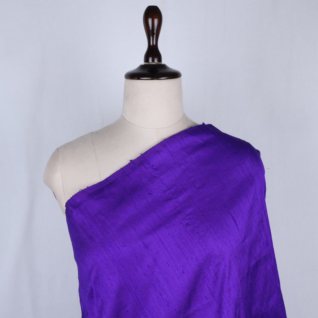 Northwestern Purple Color Plain Silk Fabric