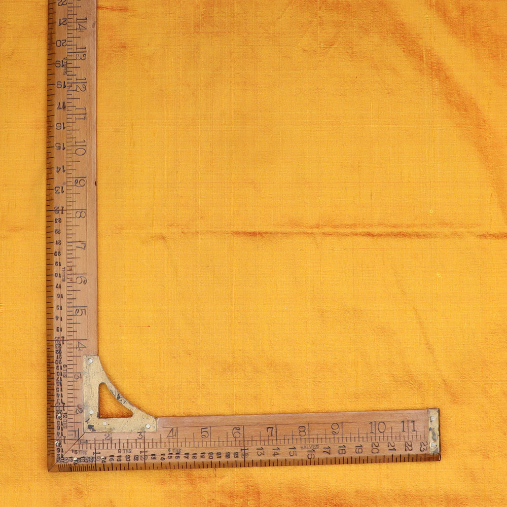 Mango Yellow Color Plain Silk Fabric